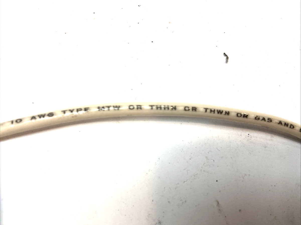White Copper Machine Tool Wire 10 AWG, Type T90, TWN75 FTI, 600V, 100FT Spool - Maverick Industrial Sales