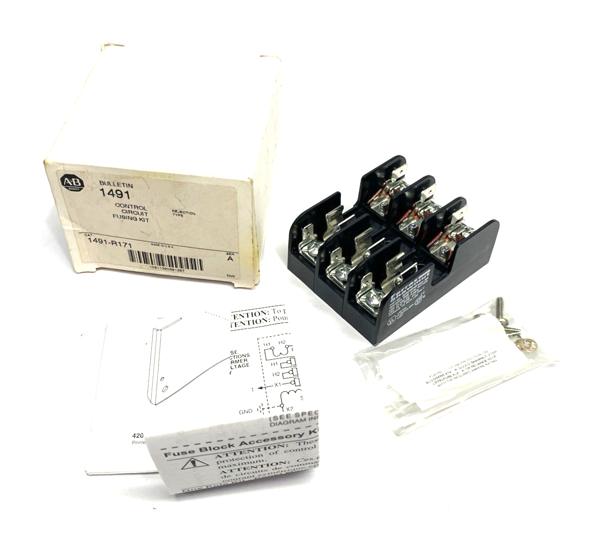 1491-R171 | Allen Bradley Ser. A Fuse Block Control Circuit Kit, Rejection Type - New Other - Maverick Industrial Sales
