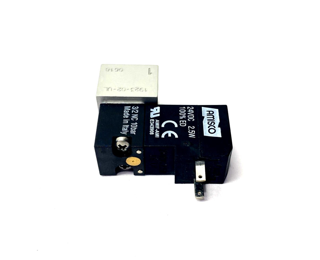 AMISCO 1923-02-UL Solenoid Valve 24VDC 2.5W 100% ED 3/2 NC 10bar AMIF-AMI 0618 - Maverick Industrial Sales