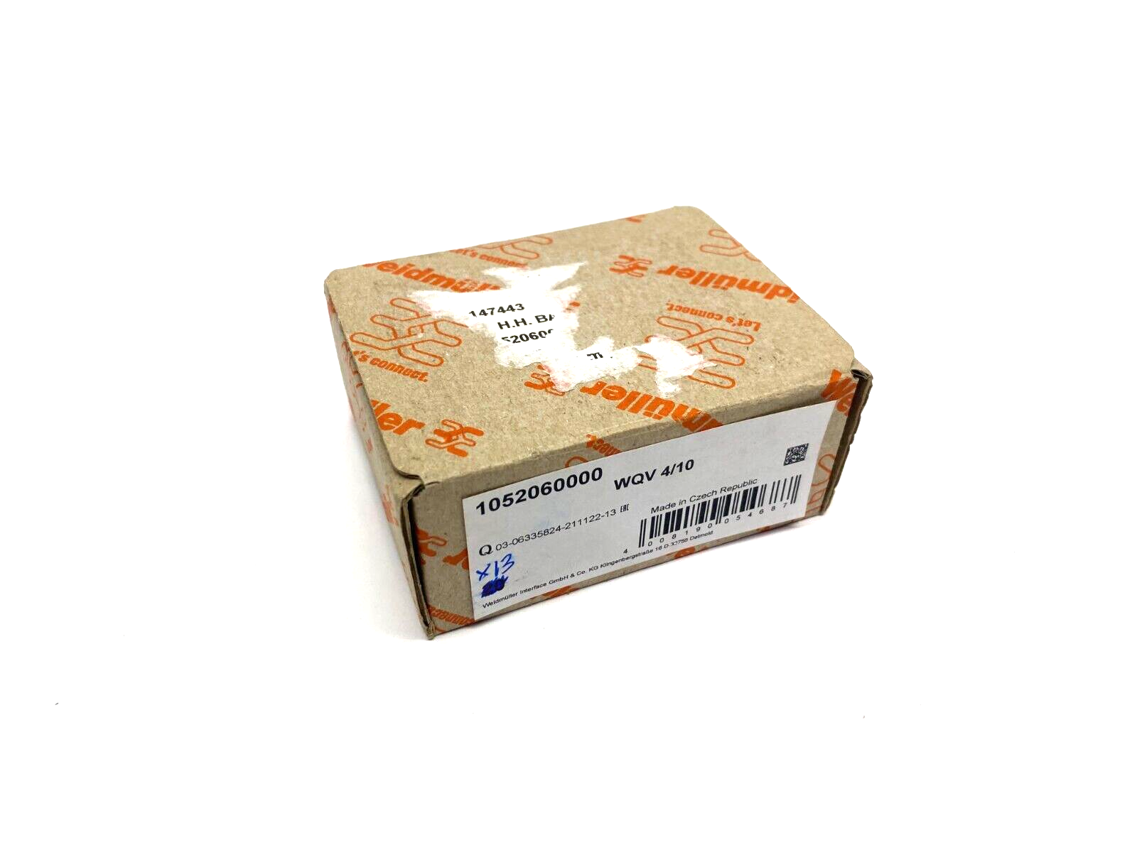 Weidmüller 1052060000 Terminal Block Cross Connector 10-Pole WQV 4/10 BOX OF 13 - Maverick Industrial Sales