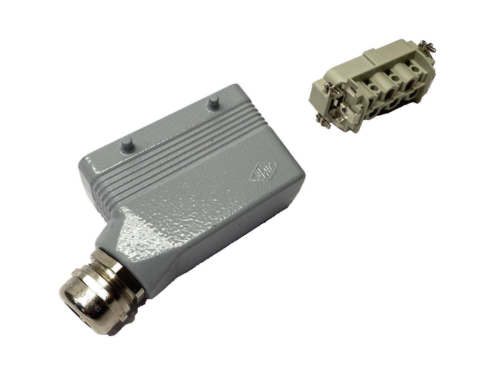 ILME CPM-06 Male Rectangular Insert 6-Pin w/ MHO-16.25 Connector Hood M25 Entry - Maverick Industrial Sales