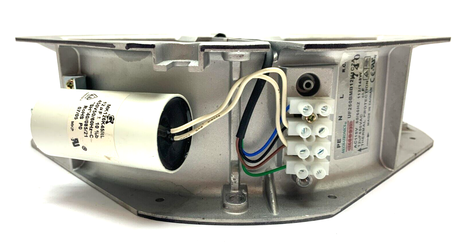 Mechatronics UF250BMB12H1C2A Axial Fan w/ Thermal Protection AC115V - Maverick Industrial Sales