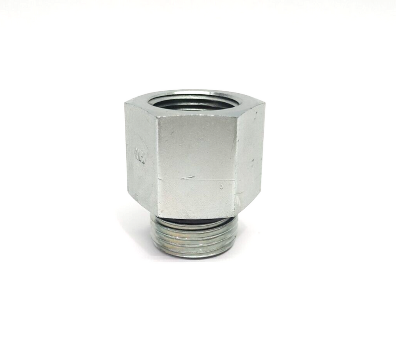 Parker 12-3/4 F5OG-S Port Adapter 3/4"-14 NPT Female To Male 1-1/16"-12 LOT OF 2 - Maverick Industrial Sales