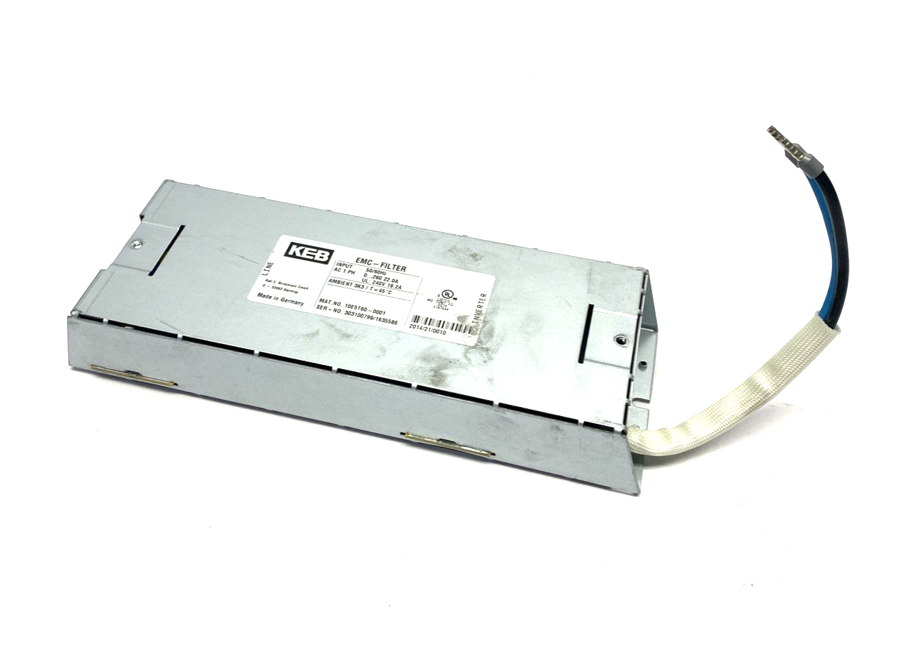 10E5T60-0001 | KEB EMC Filter AC 1PH 240V - Used - Maverick Industrial Sales