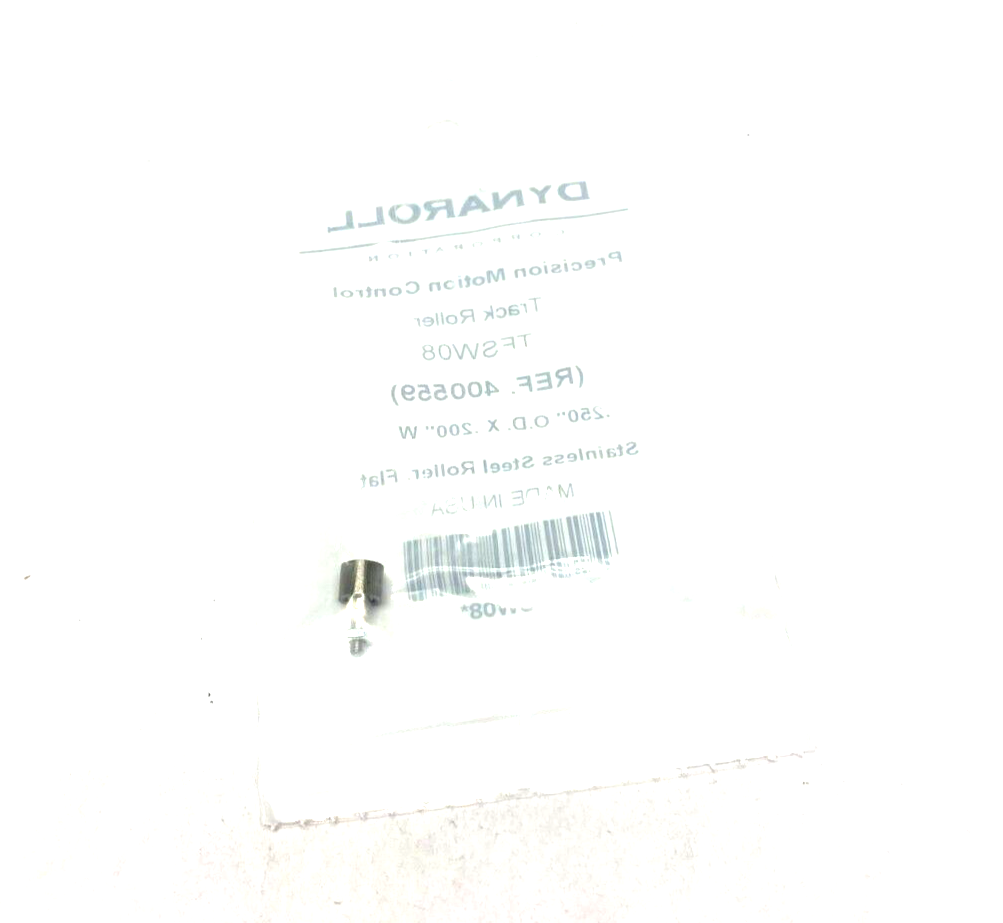 Dynaroll TFSW08 Stainless Precision Track Roller Flat .25" OD .20" Width 400559 - Maverick Industrial Sales