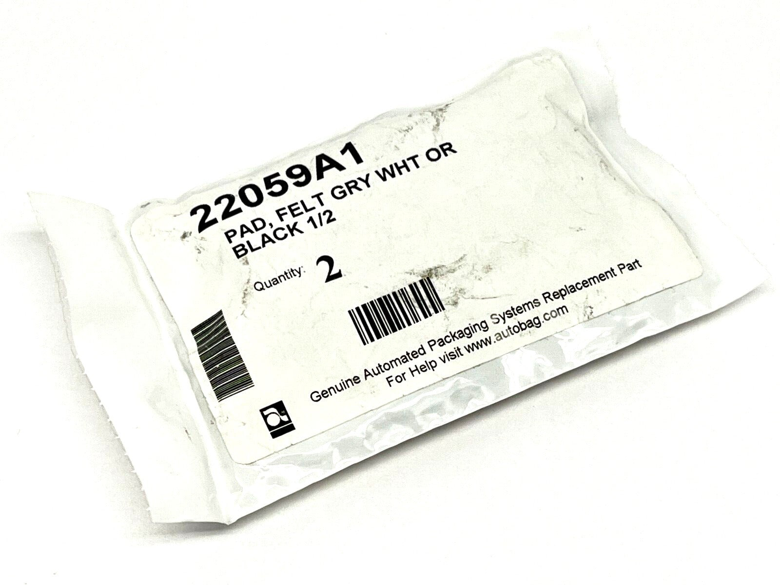 Automated Packaging Systems 22059A1 Felt Gray White or Black 1/2" Pad PKG OF 2 - Maverick Industrial Sales