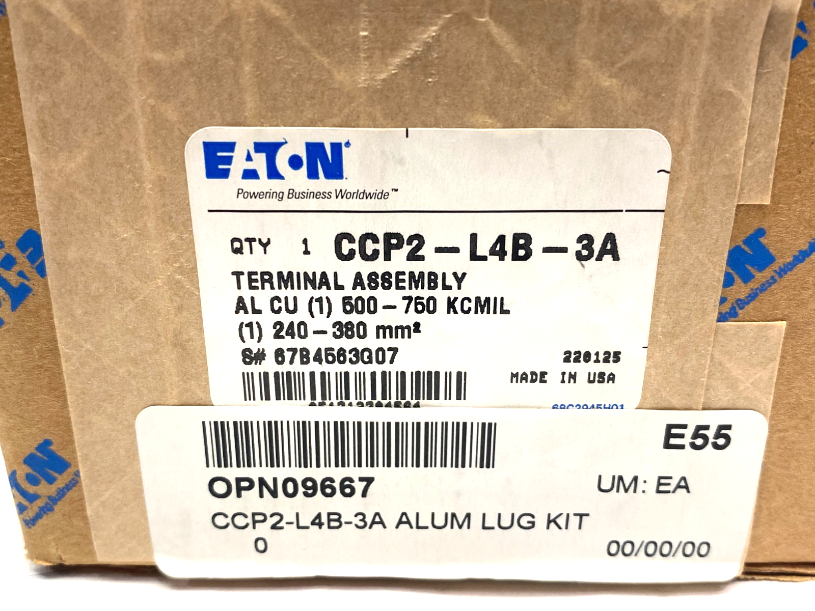 Eaton CCP2-L4B-3A Bussmann Series CCP/CCD Terminal Lug Kit - Maverick Industrial Sales