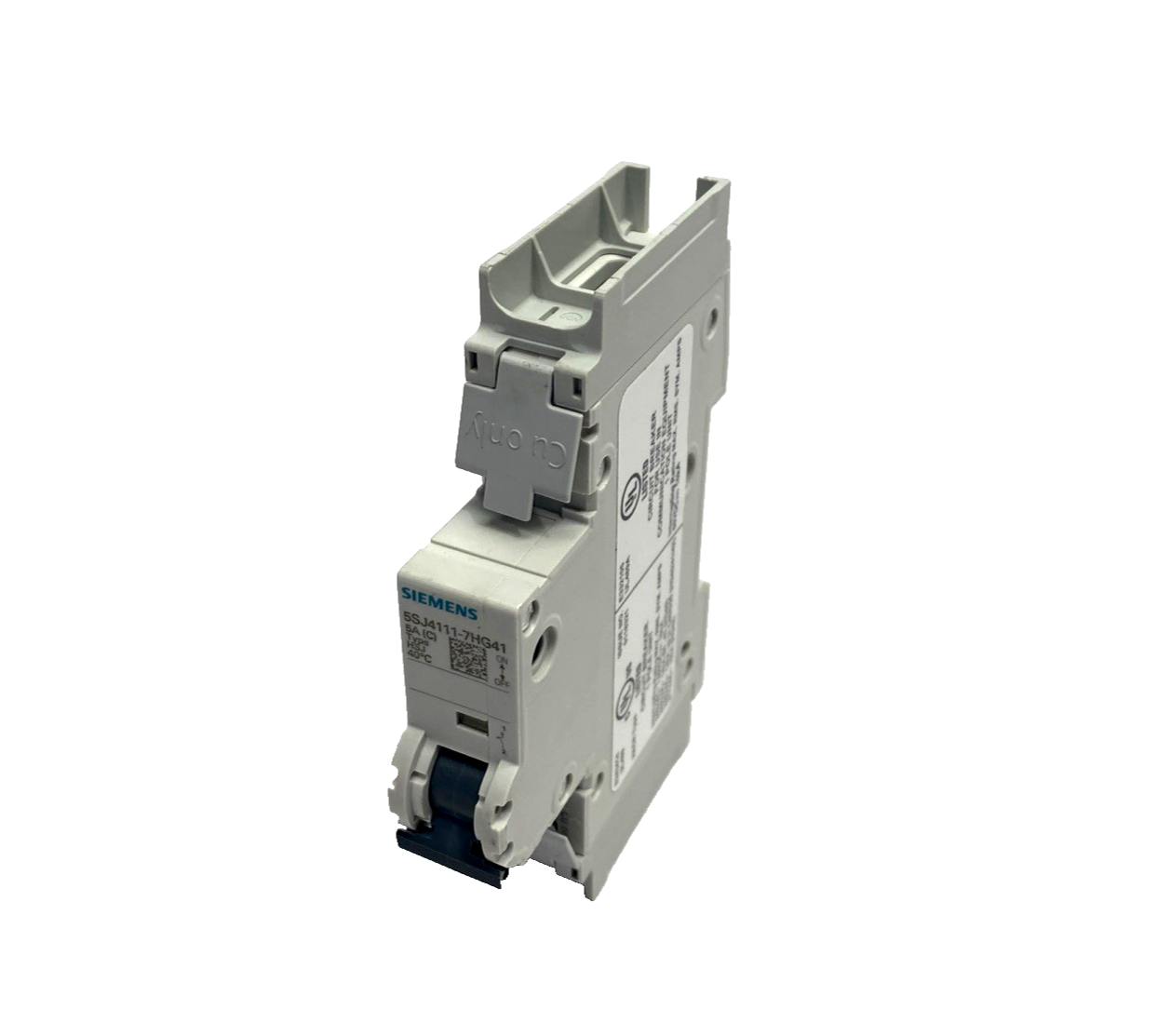 Siemens 5SJ4111-7HG41 Miniature Circuit Breaker 240V 14kA, 1-Pole, C-Trip, 5A - Maverick Industrial Sales