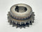 Double Roller Chain Sprocket 21 Teeth 1-1/2" Bore 3-5/8" OD 3/8" Key - Maverick Industrial Sales