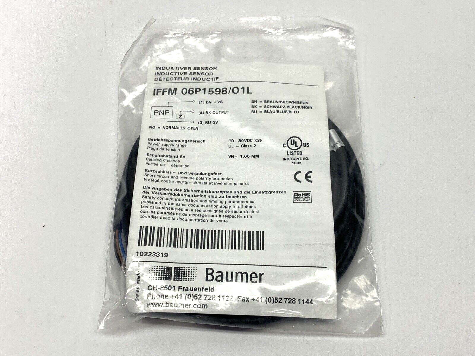 PHD 18431-002-02 Proximity Switch 6mm w/ LED 2m - Maverick Industrial Sales