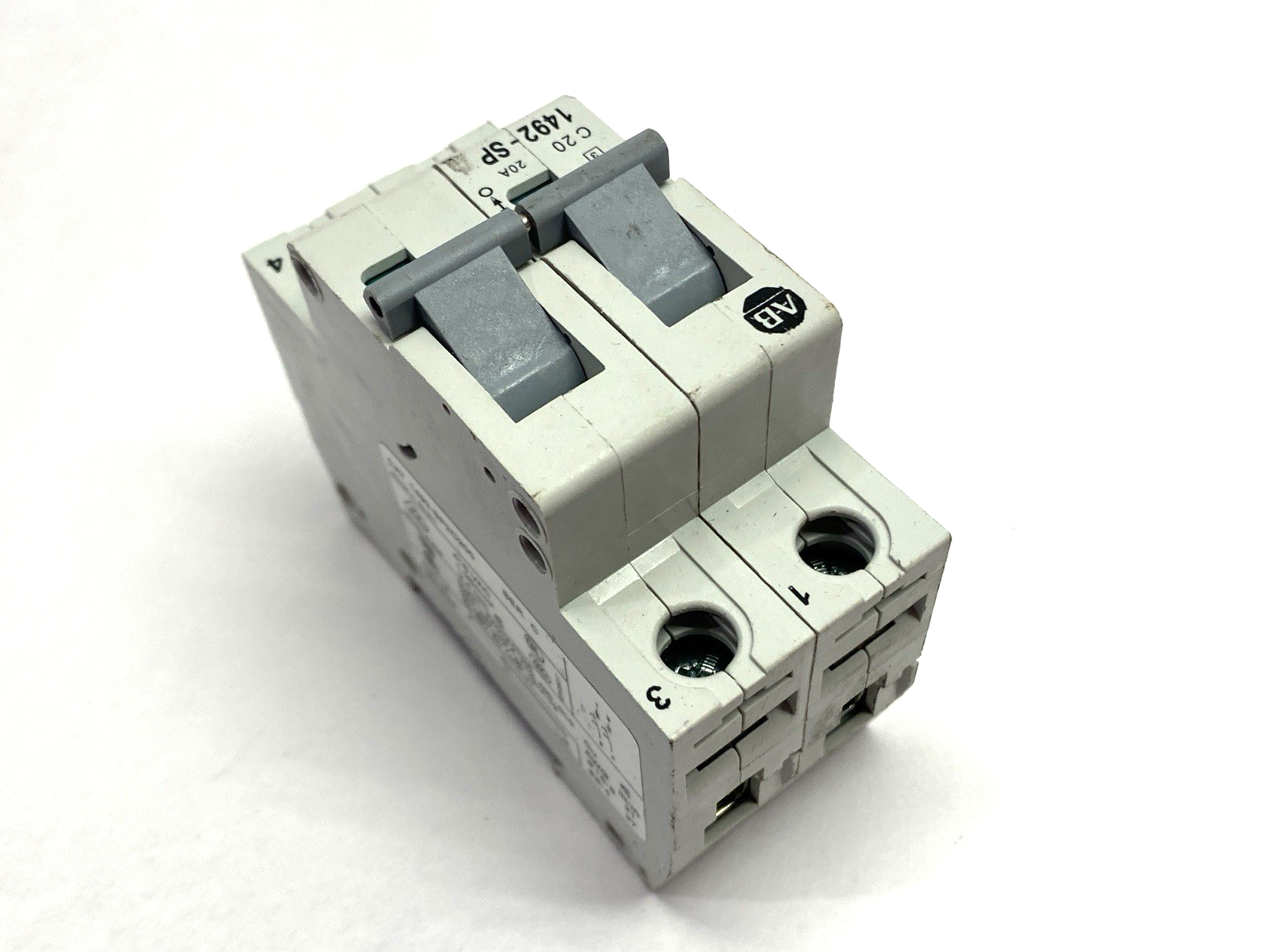 Allen Bradley 1492-SP2C200 Ser. C Circuit Breaker 20A MISSING DIN RAIL LATCH - Maverick Industrial Sales
