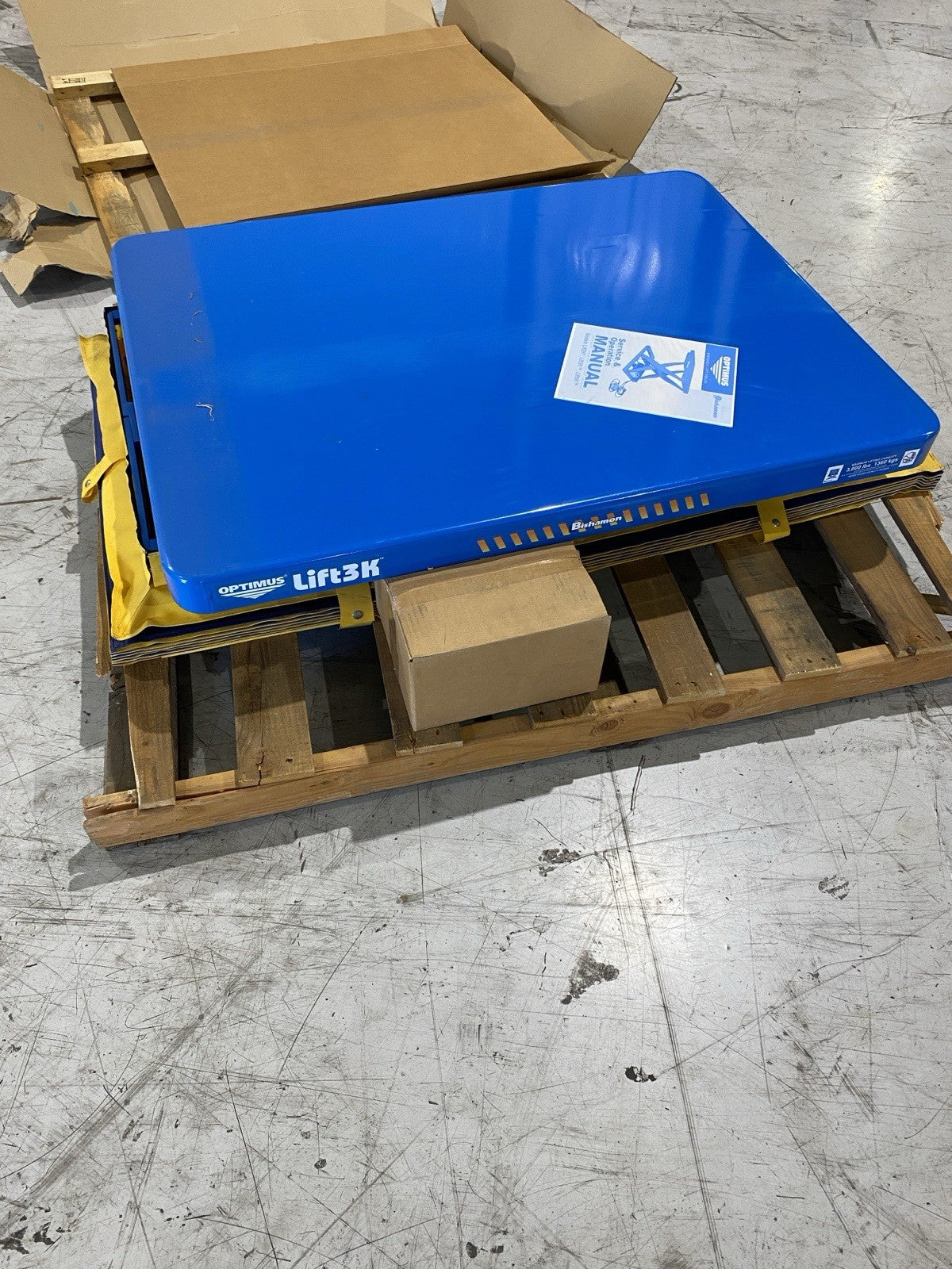 Bishamon L3K-3648-115-F Optimus Lift3K Lift Table 3k lb 115V With Foot Control - Maverick Industrial Sales