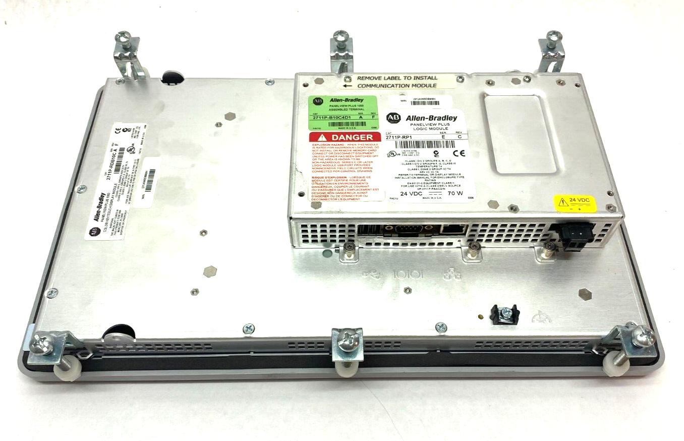 Allen Bradley 2711P-B10C4D1 Ser A Panelview Plus 1000 Touch HMI BROKEN INPUT PIN - Maverick Industrial Sales