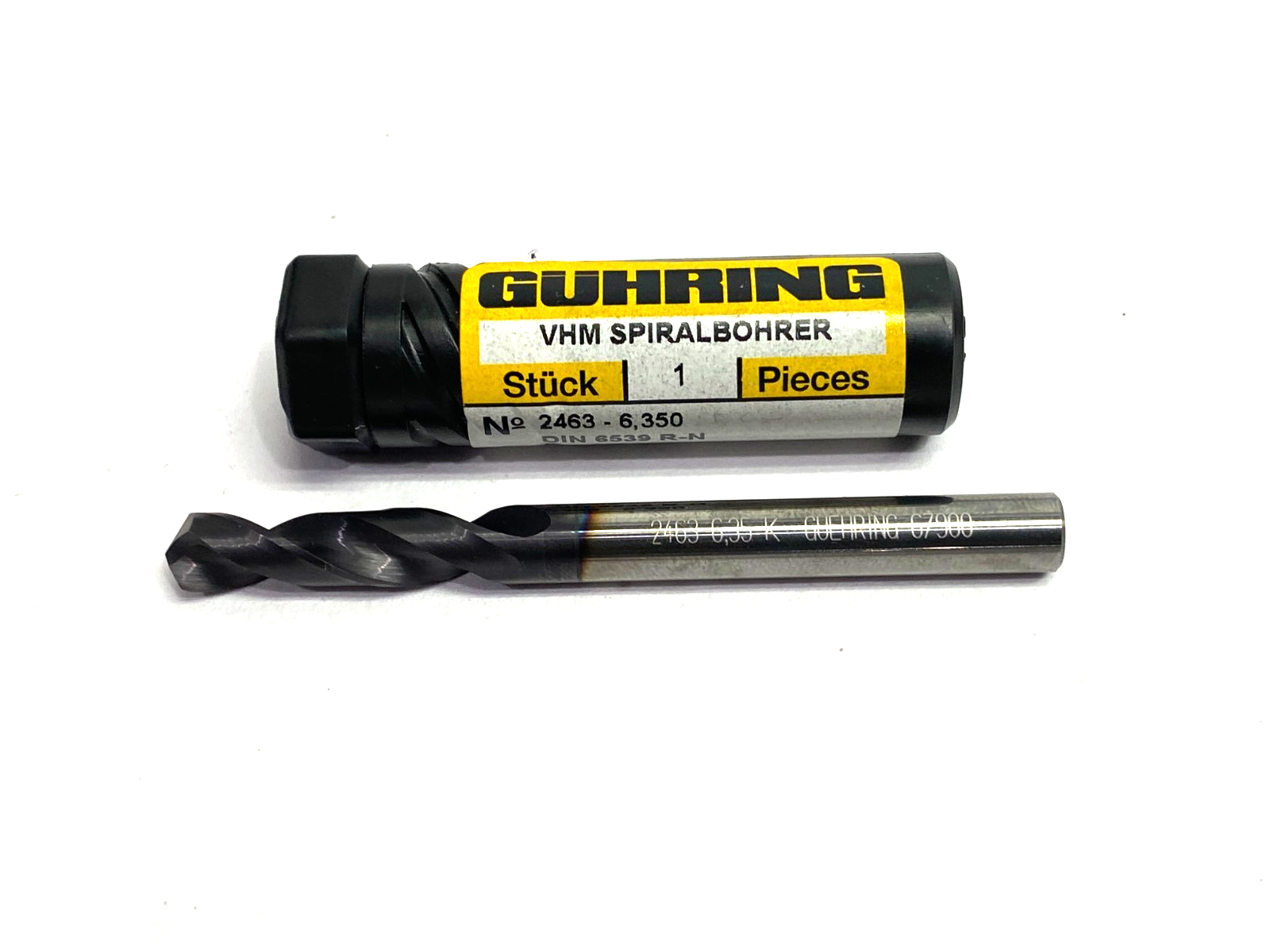 Guhring 2463-6,350 Drill, 1/4, Stub, Type N, Carbide, nano-FIREX 9024630063500 - Maverick Industrial Sales