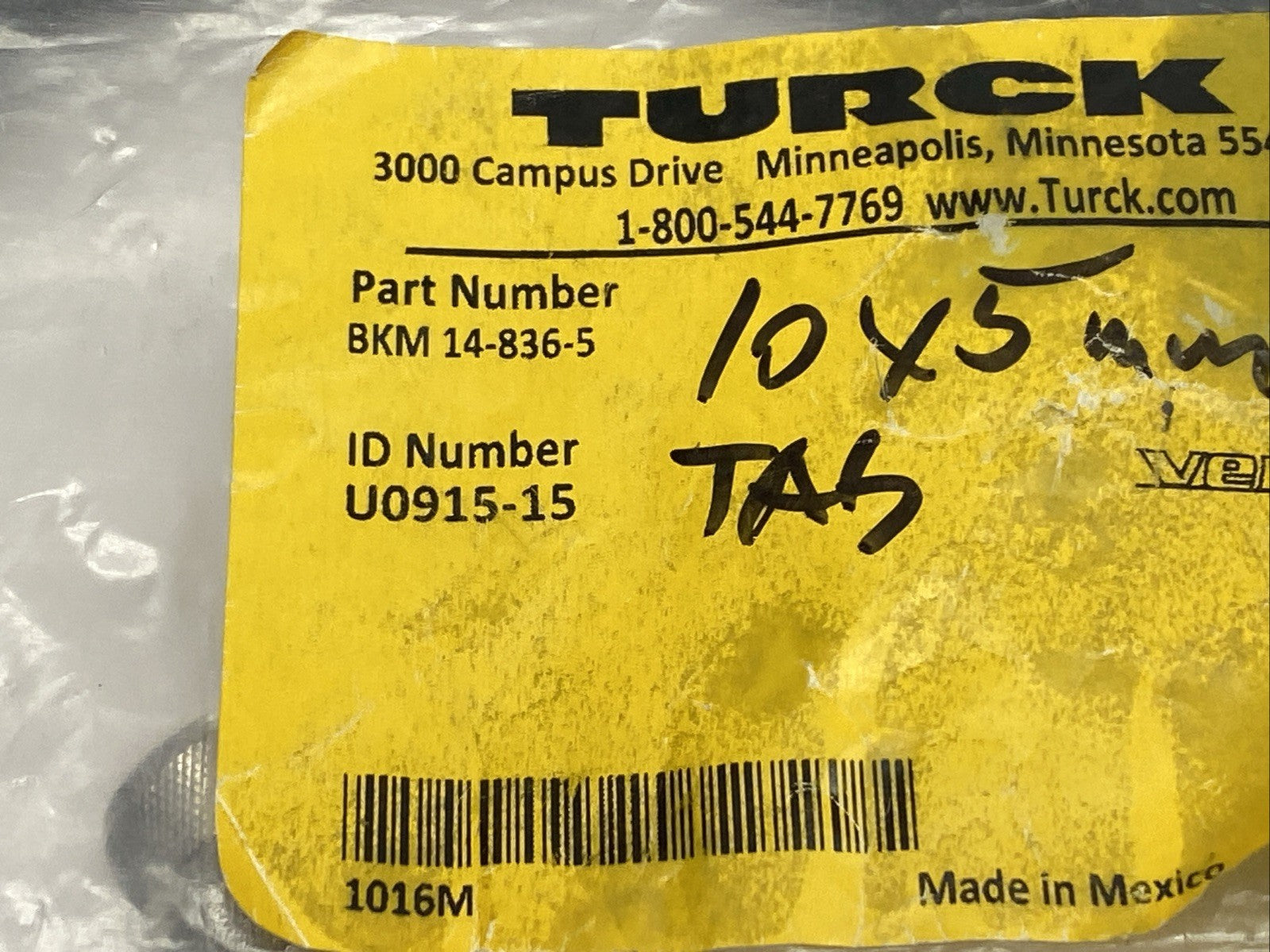 Turck BKM 14-836-5 Actuator Sensor Cordset Female M16 14-Pin U0915-15 - Maverick Industrial Sales