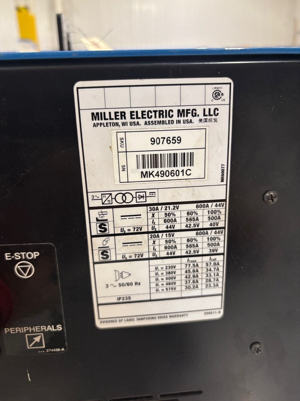 Miller Electric Auto-Continuum 500 Welding Power Source, Robot, 907659 - Maverick Industrial Sales