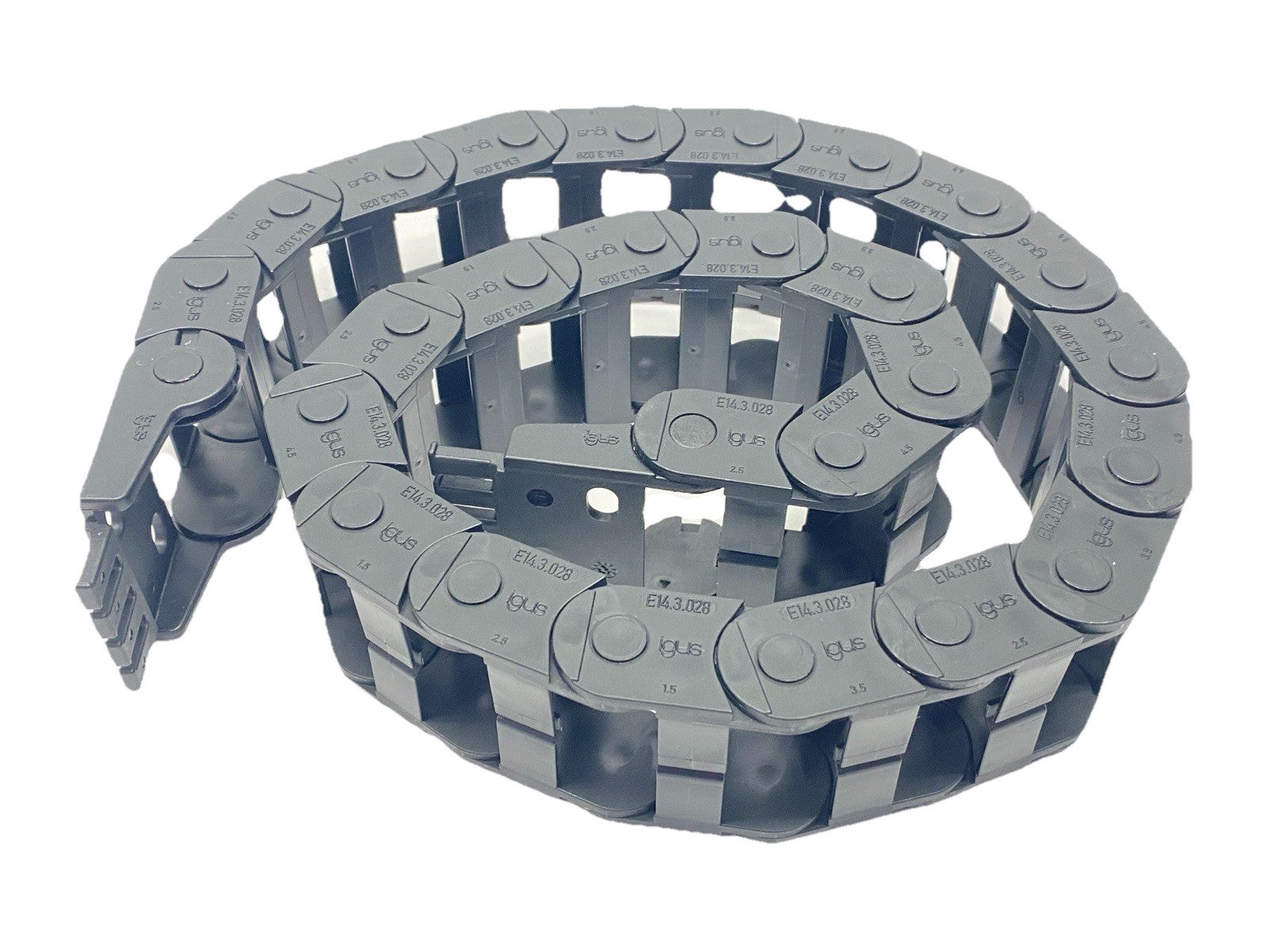 E14.3.028.0 | Igus Series E14 Energy Chain 26 Links 2.6ft Length w/ 114-3-12PZ-A1 - New Other - Maverick Industrial Sales