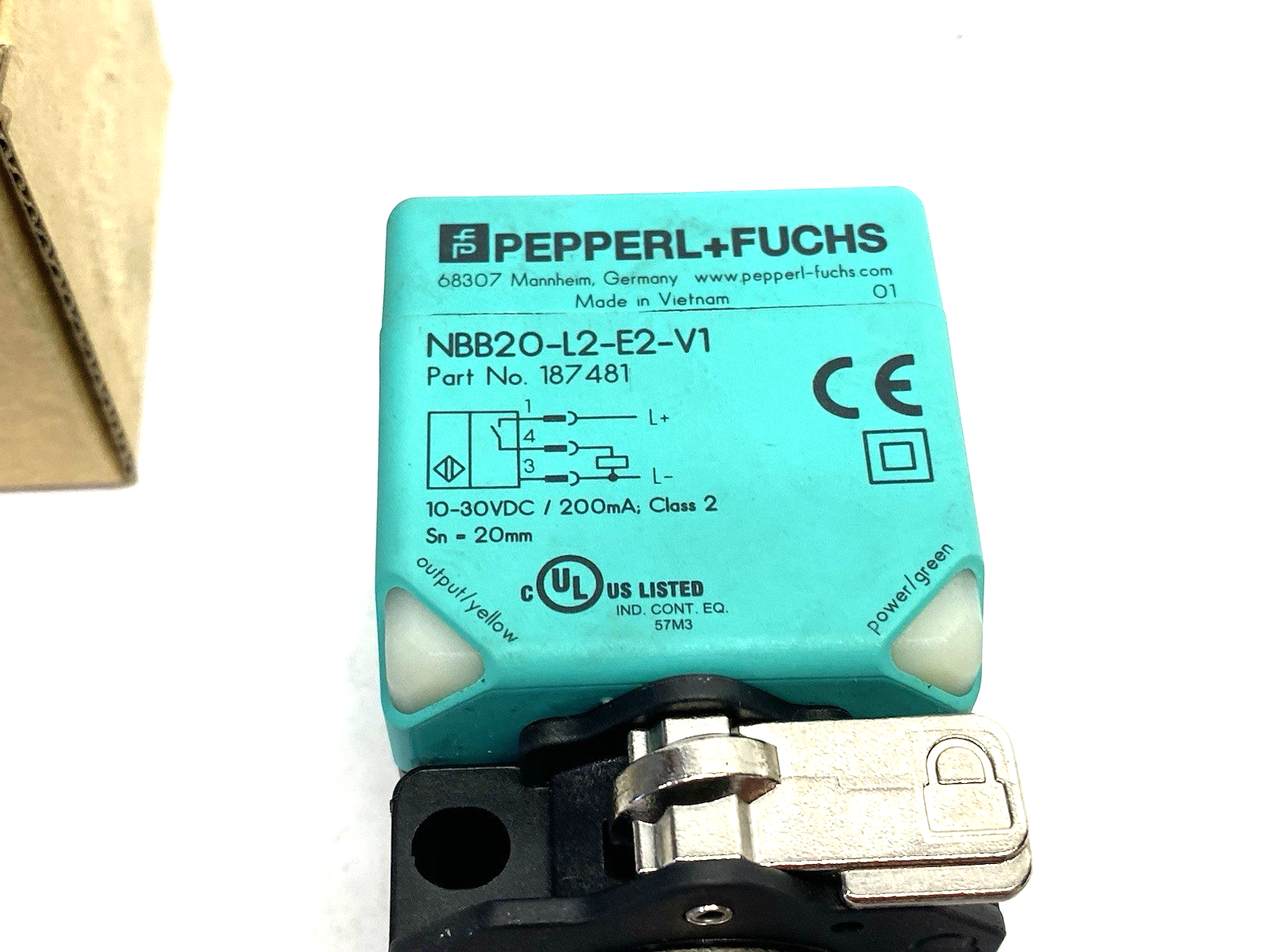 NBB20-L2-E2-V1 | Pepperl+Fuchs Inductive Cube Sensor, 4-LEDs, 187481 - Used - Maverick Industrial Sales