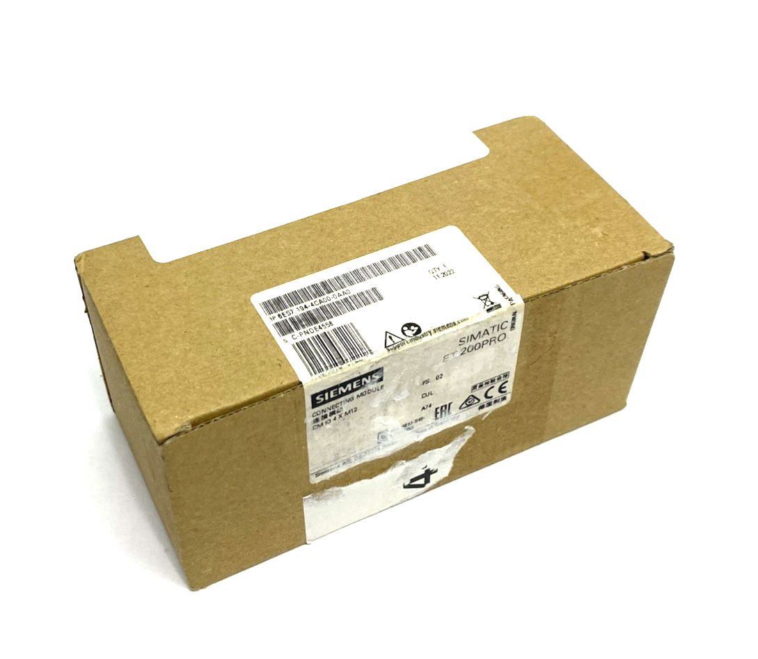 Siemens 6ES7194-4CA00-0AA0 SIMATIC DP ET 200pro Connecting Module CM IO 4 x M12 - Maverick Industrial Sales