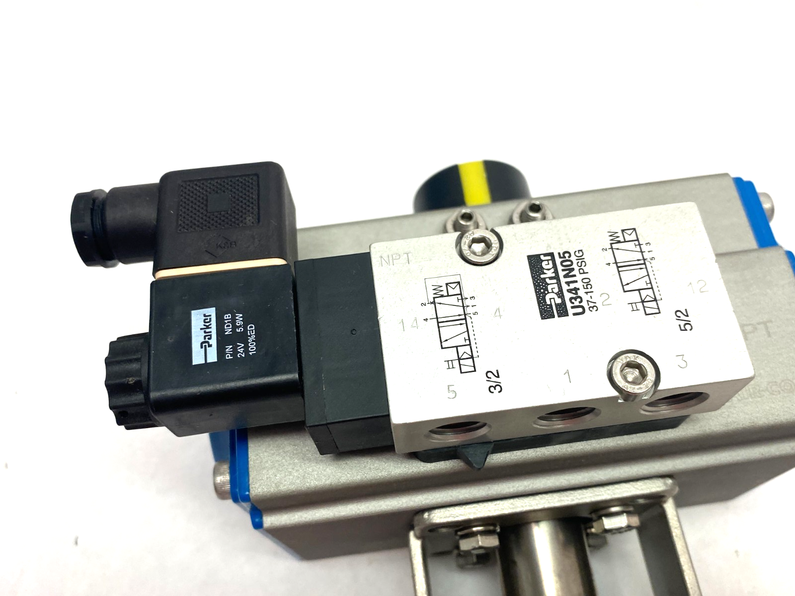 Air-Con SR063B Pneumatic Actuator w/ EX9 03 10 51337 001 Brass Ball Valve - Maverick Industrial Sales