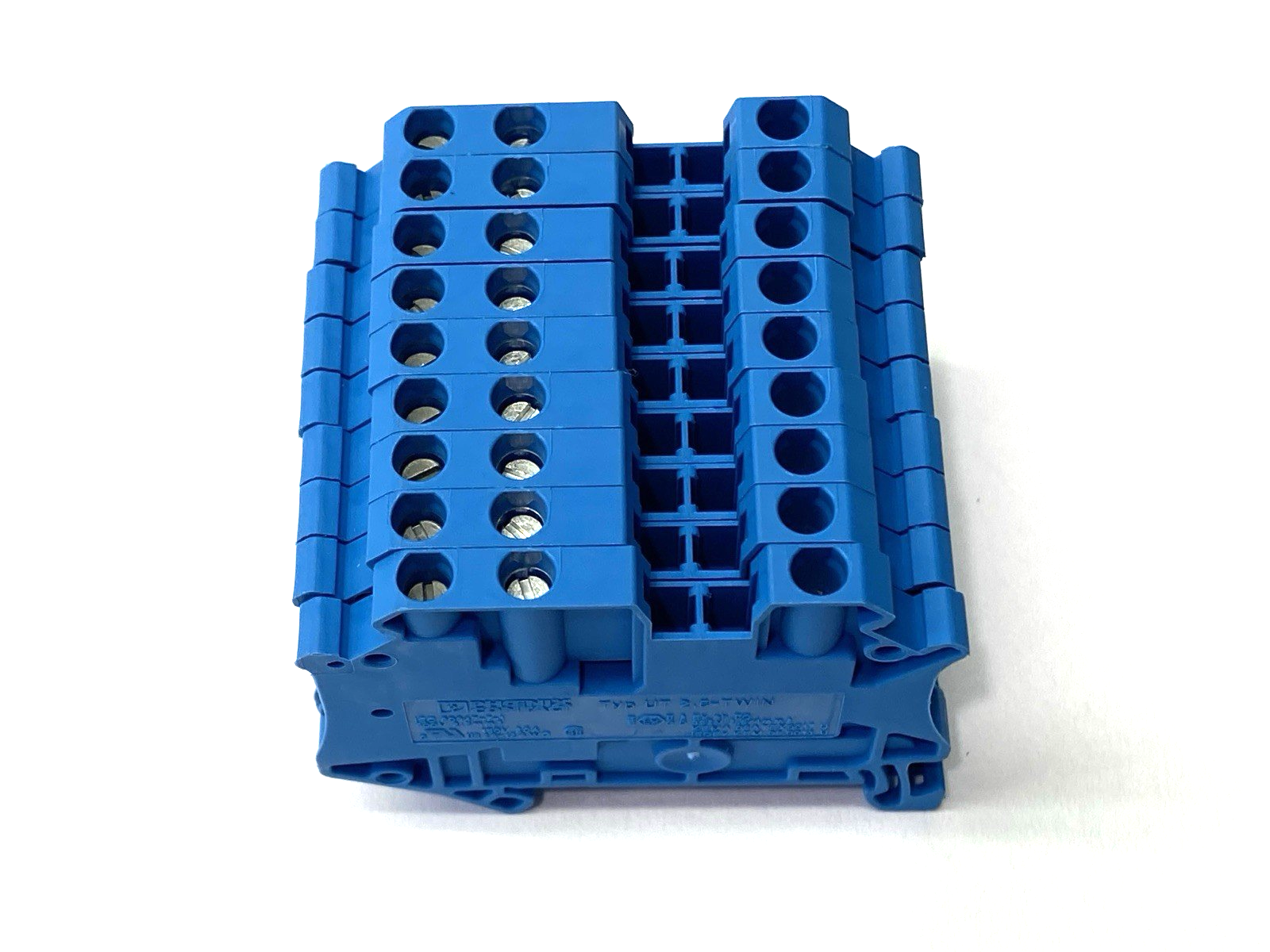 Phoenix Contact UT 2,5-TWIN BU Blue Terminal Block 24A 500V 3044526 LOT OF 9 - Maverick Industrial Sales