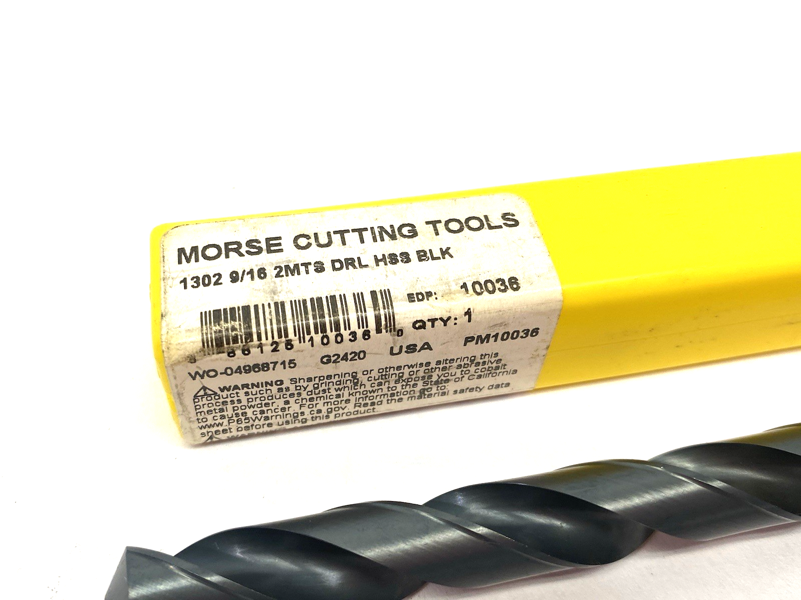 10036 | Morse Cutting Tools Taper Shank Drill Bit 1302 9/16 2MTS DRL HSS BLK - New Other - Maverick Industrial Sales
