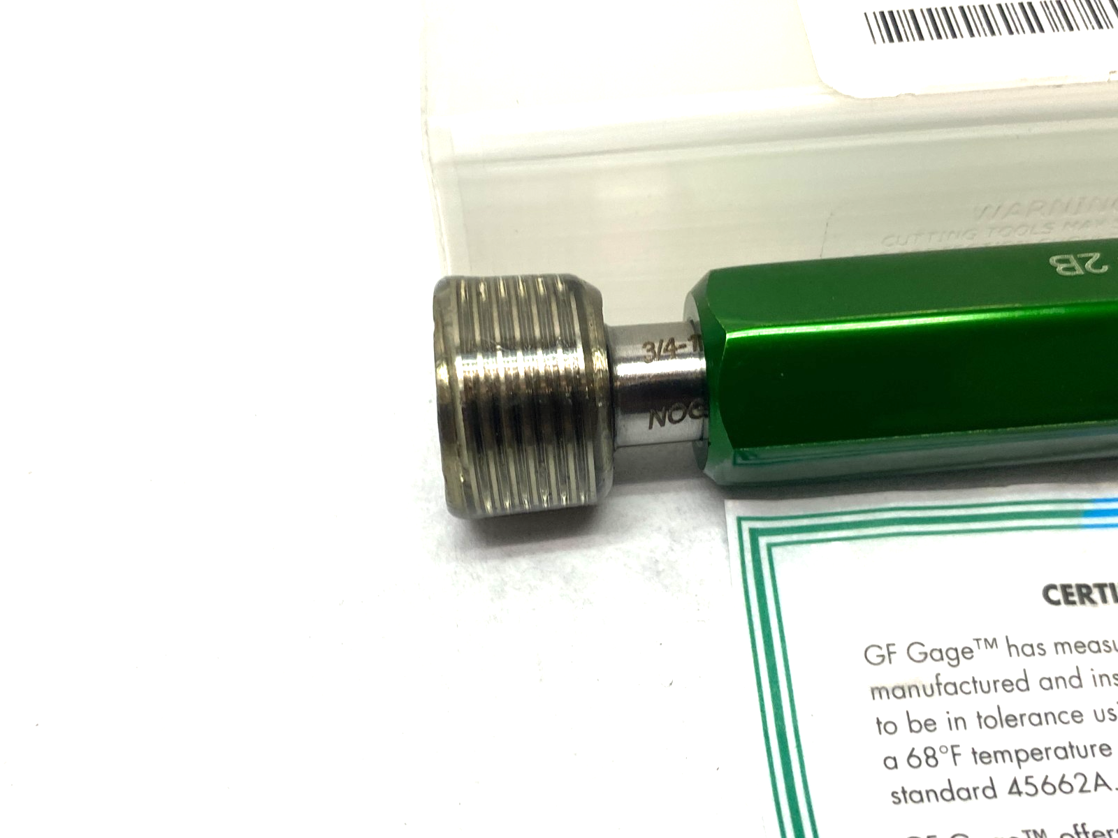 W0750162BS | GF Gage Plug Thread Gage: 3/4-16 Thread, 2B Class, Double End G/NG - New - Maverick Industrial Sales
