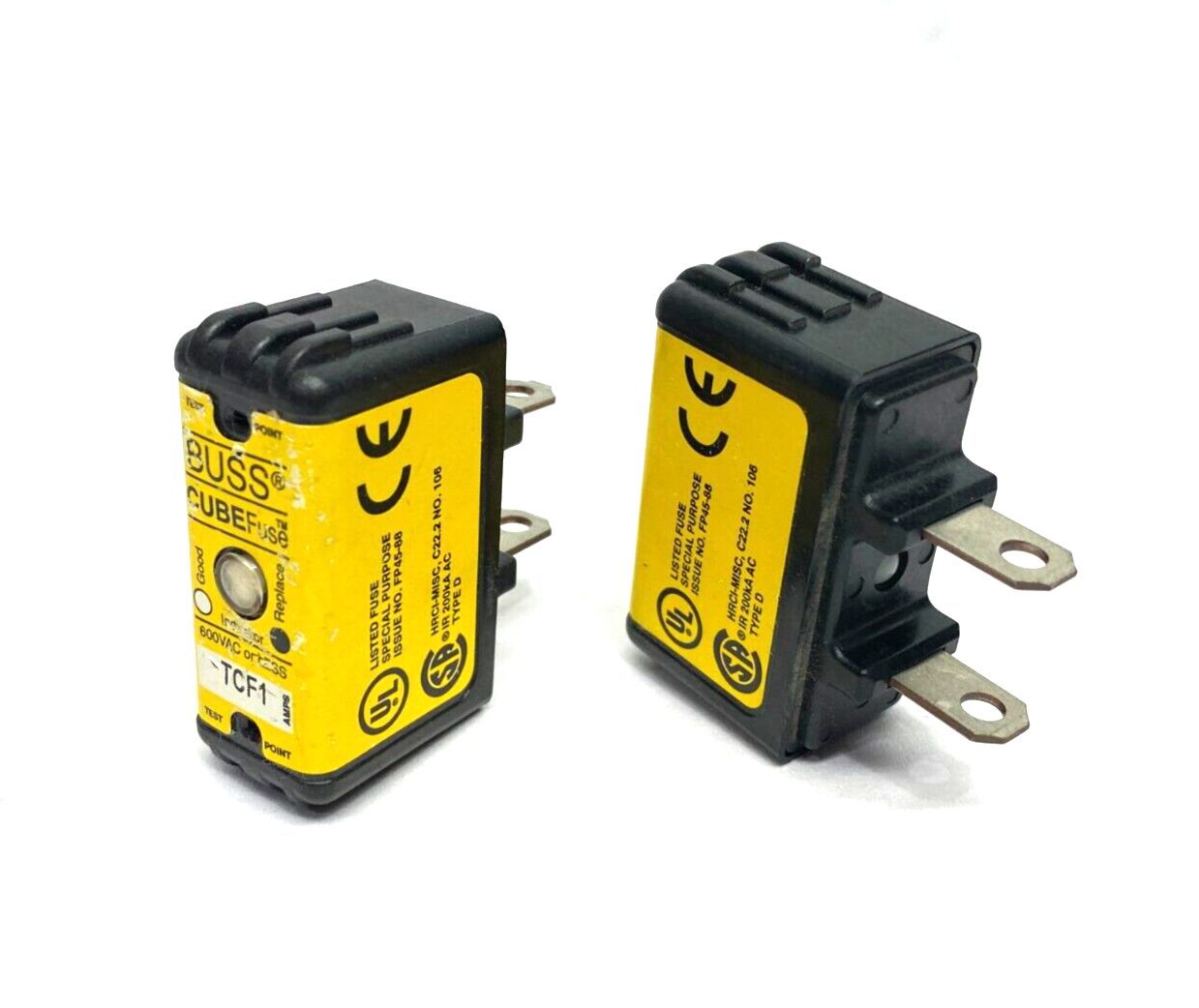 Bussmann TCF1 CUBEFuse Dual Element Time Delay Current Limiting Fuse LOT OF 2 - Maverick Industrial Sales