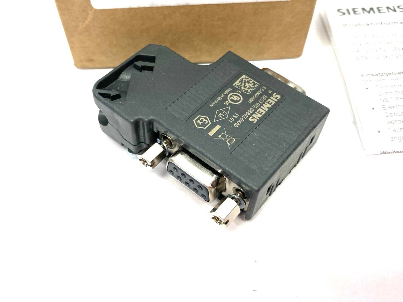 Siemens 6ES7972-0BB42-0XA0 SIMATIC DP PROFIBUS Bus Connector 35-Degree RS485 - Maverick Industrial Sales