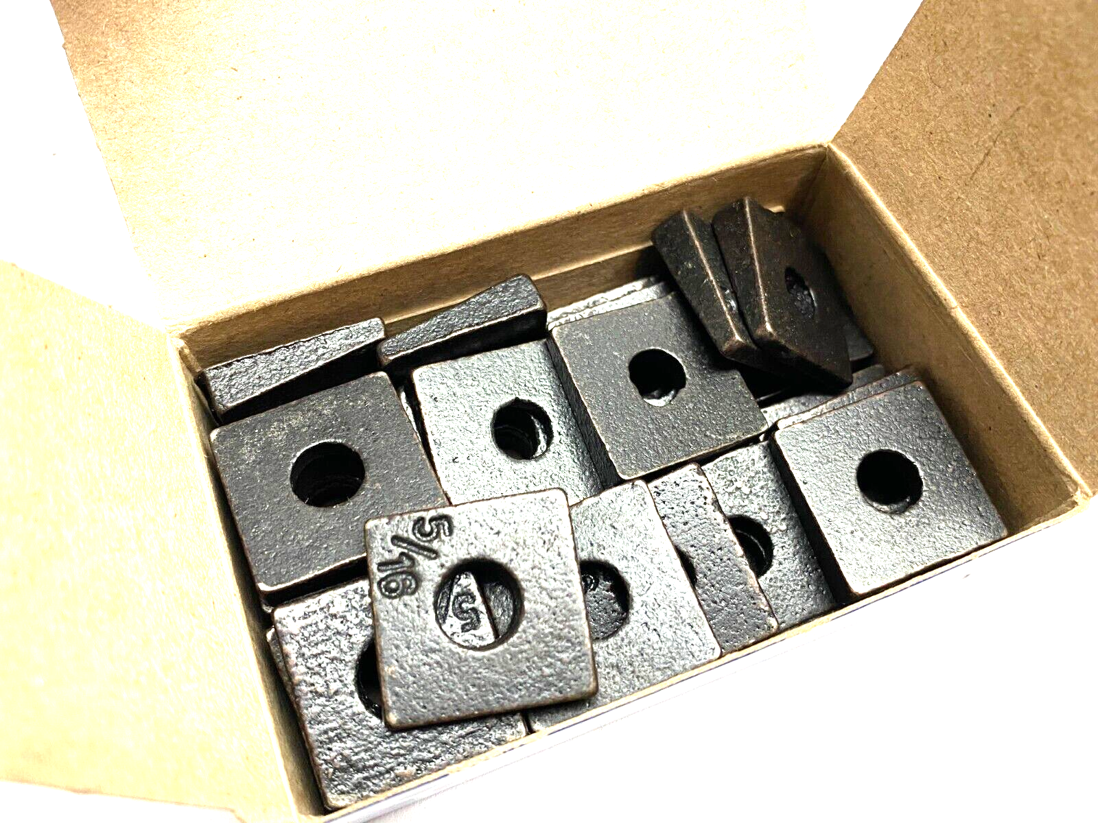 Chicago Hardware 065085 Black-Oxide Square Bevel Washer 5/16" BOX OF 36 - Maverick Industrial Sales