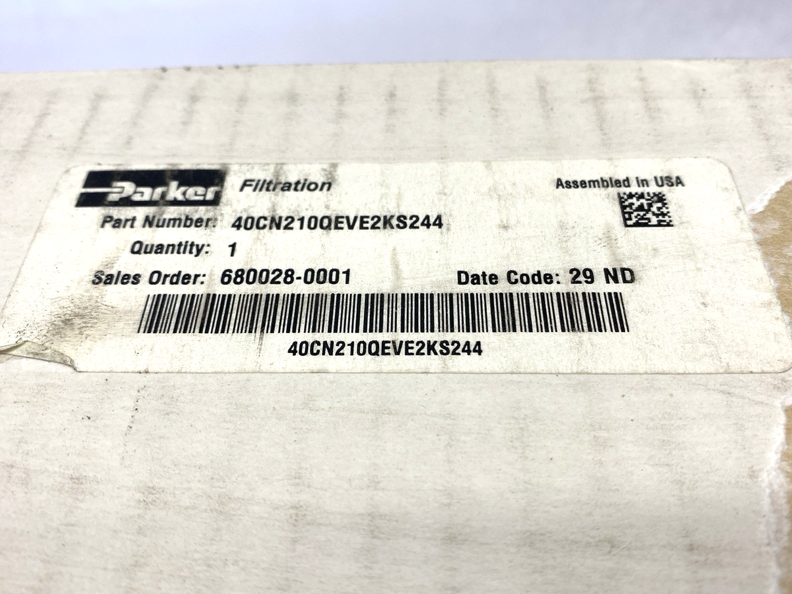 Parker 40CN210QEVE2KS244 Medium Pressure Inline Filter 1000PSI - Maverick Industrial Sales