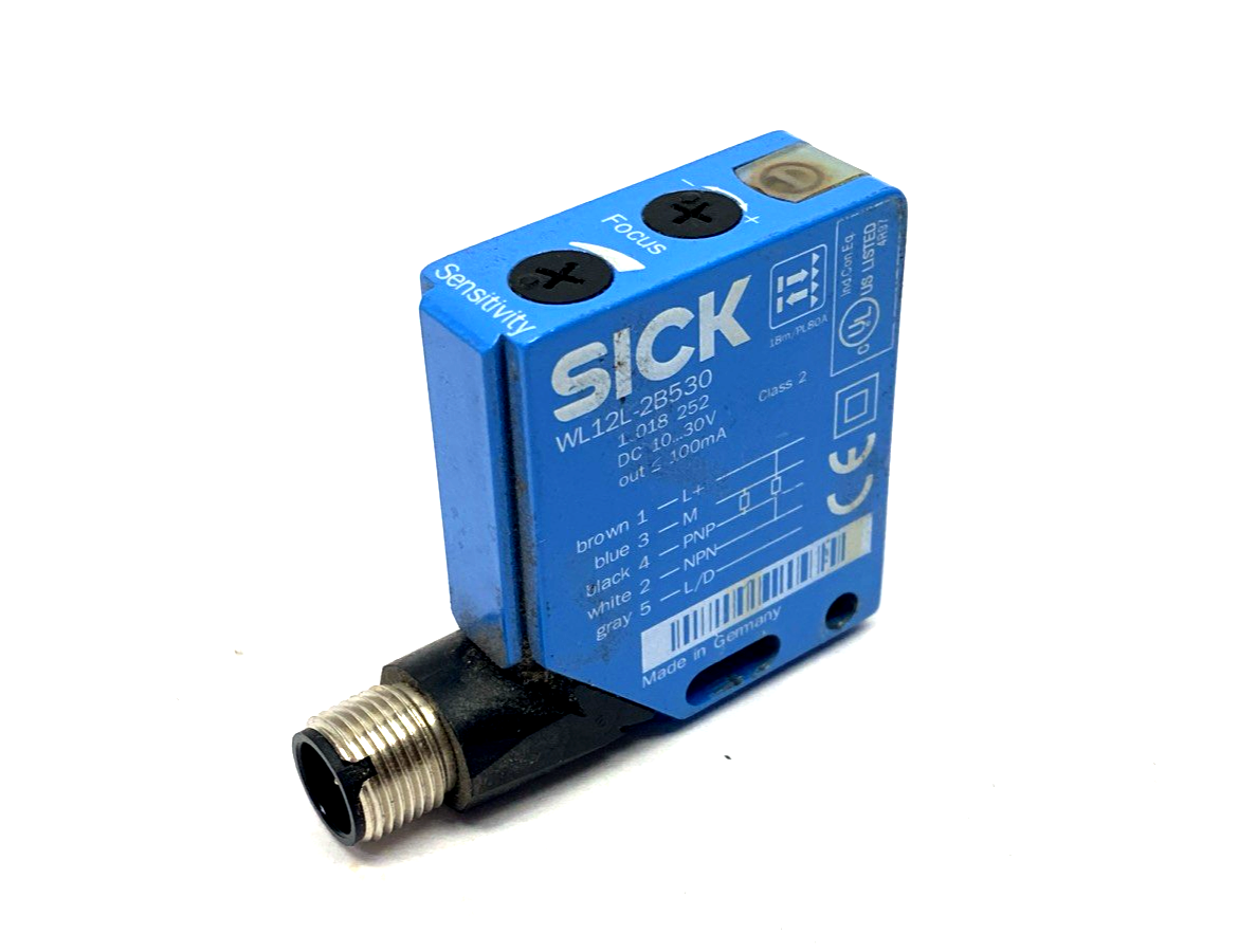 Sick WL12L-2B530 Retro-Reflective Photoelectric Sensor, 0...18m Range, 1018252 - Maverick Industrial Sales