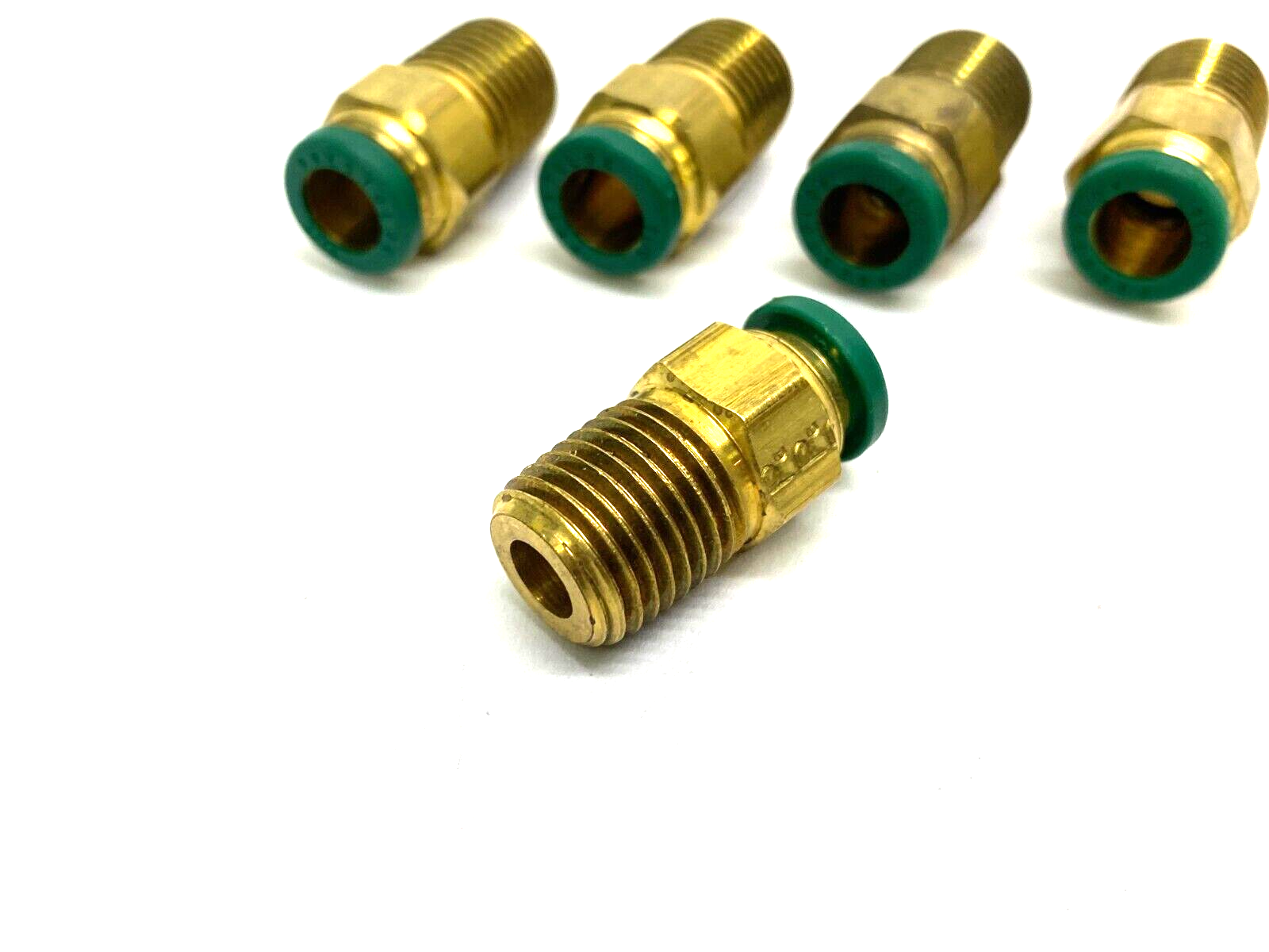Parker W68PL-5-4 Prestolok Push-to-Connect Fitting 5/16" OD LOT OF 5 NO SEALANT - Maverick Industrial Sales