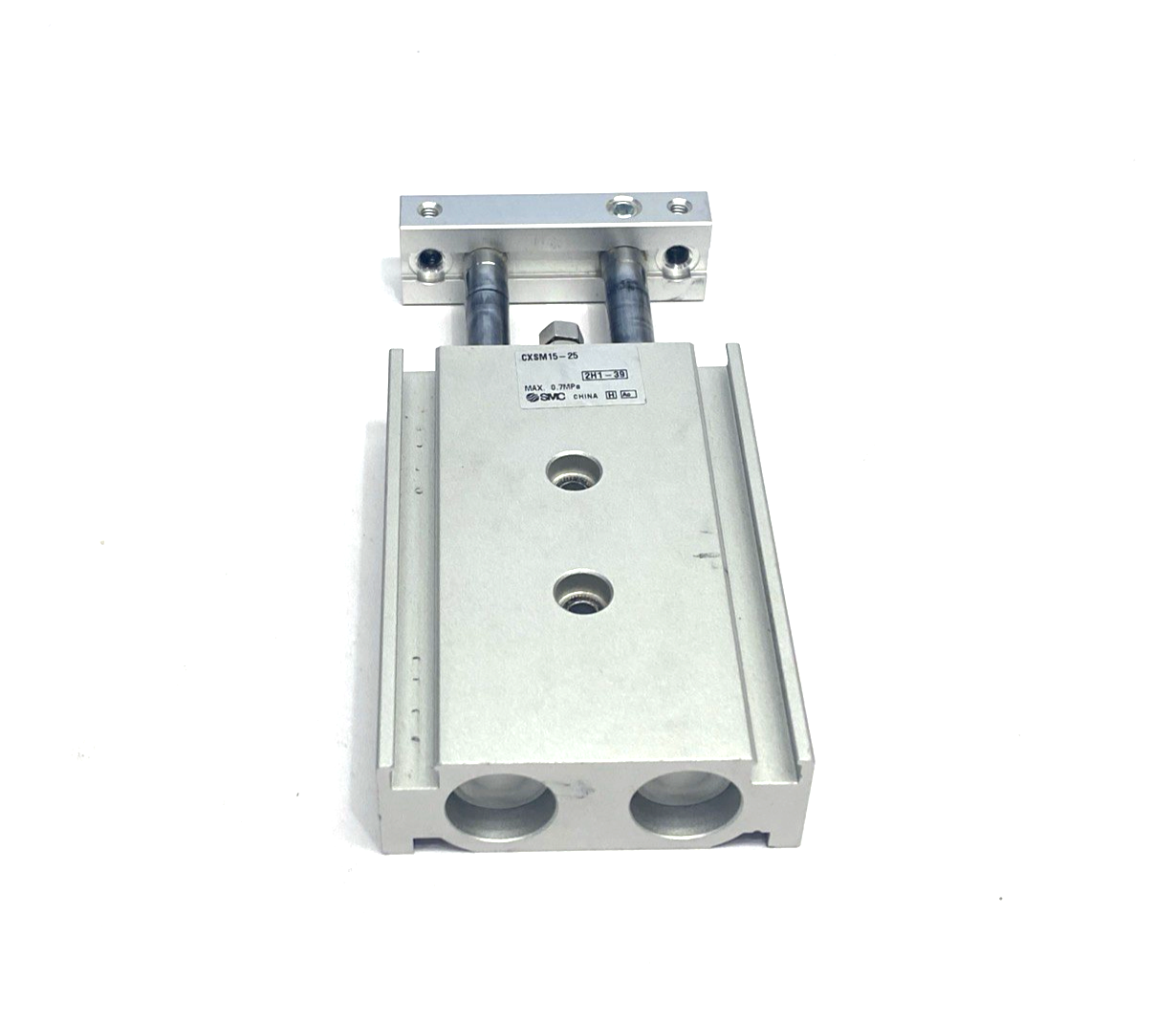 SMC CXSM15-25 Dual Rod Pneumatic Guided Cylinder 15mm Bore 25mm Stroke - Maverick Industrial Sales