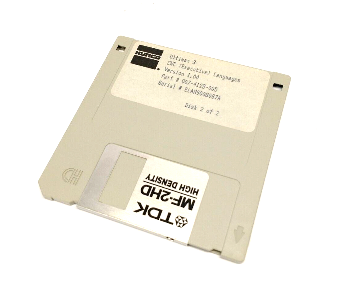 Hurco 007-4123-005 Ver. 1.0 Ultimax 3 CNC Executive Languages Floppy Disc 2 of 2 - Maverick Industrial Sales