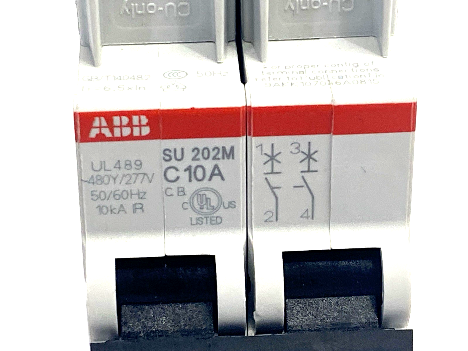 2CDS272337R0104 | ABB SU202M-C10 Miniature Circuit Breaker, 2-Pole 10A 480Y/277V, - Used - Maverick Industrial Sales