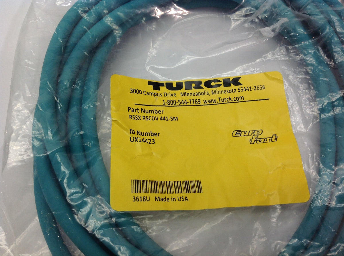 RSSX RSCDV 441-5M | Turck Network Eurofast Cable UX14423 - New – Open box - Maverick Industrial Sales