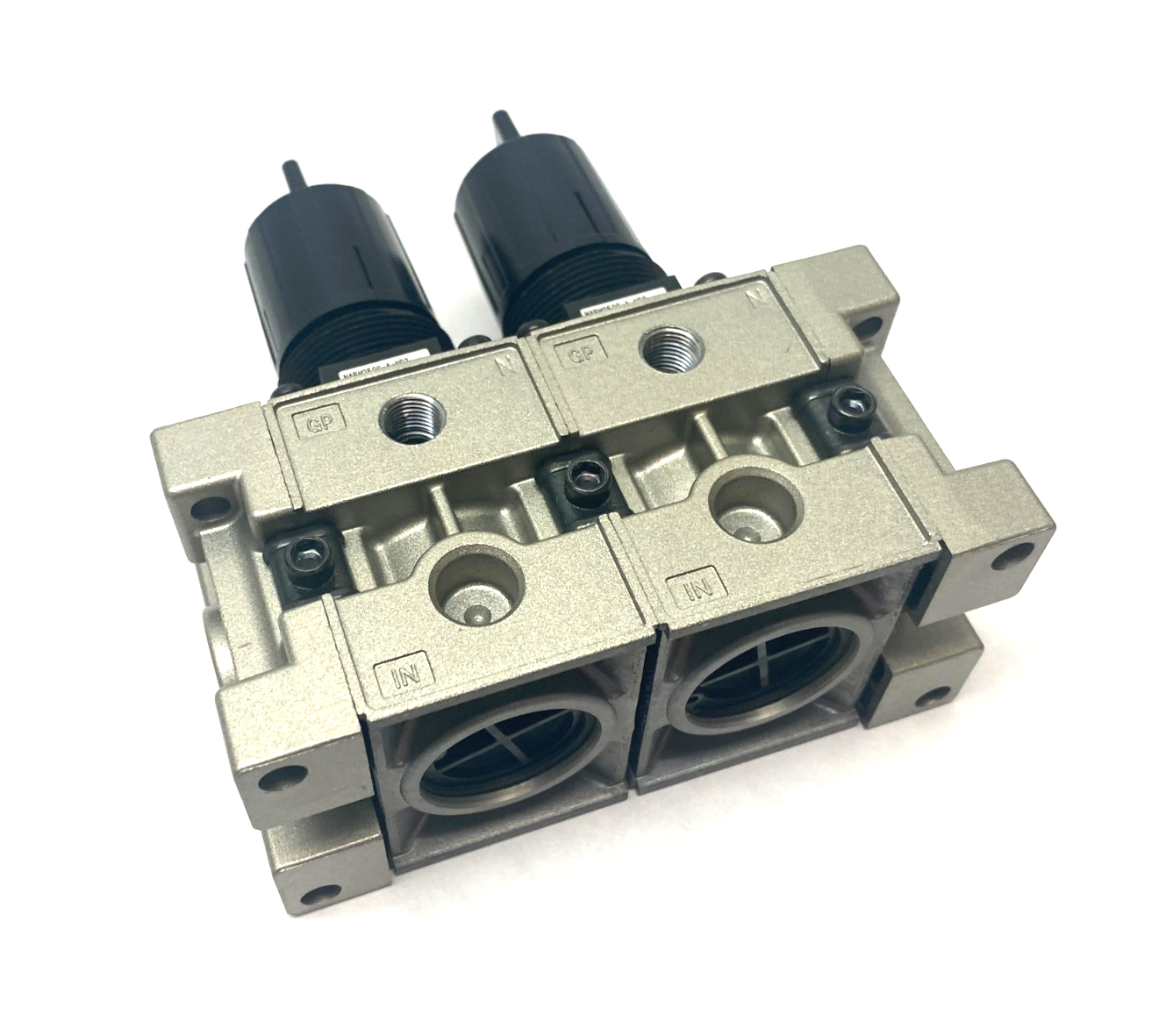 SMC NARM2500-02A-N02 Dual-Regulator Modular Manifold 1/4" NPT - Maverick Industrial Sales