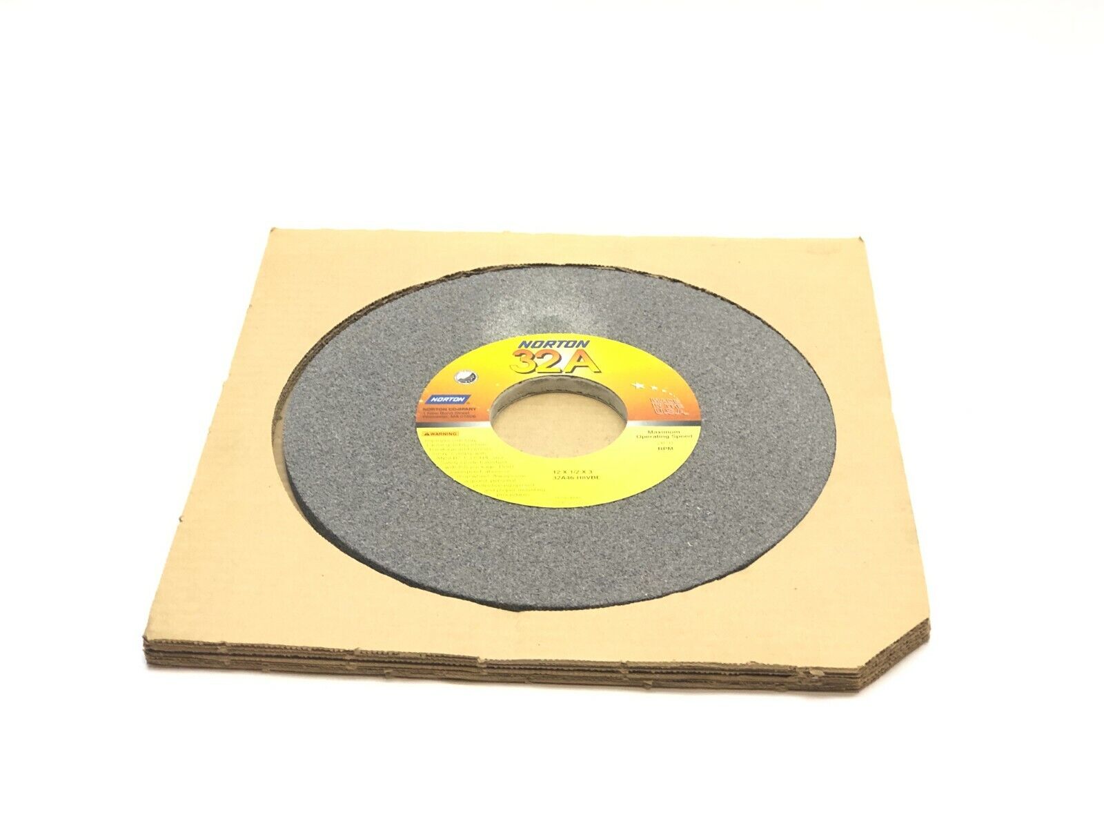 Norton 32A46-H8VBE Grinding Wheel 3" Bore 2070 RPM - Maverick Industrial Sales