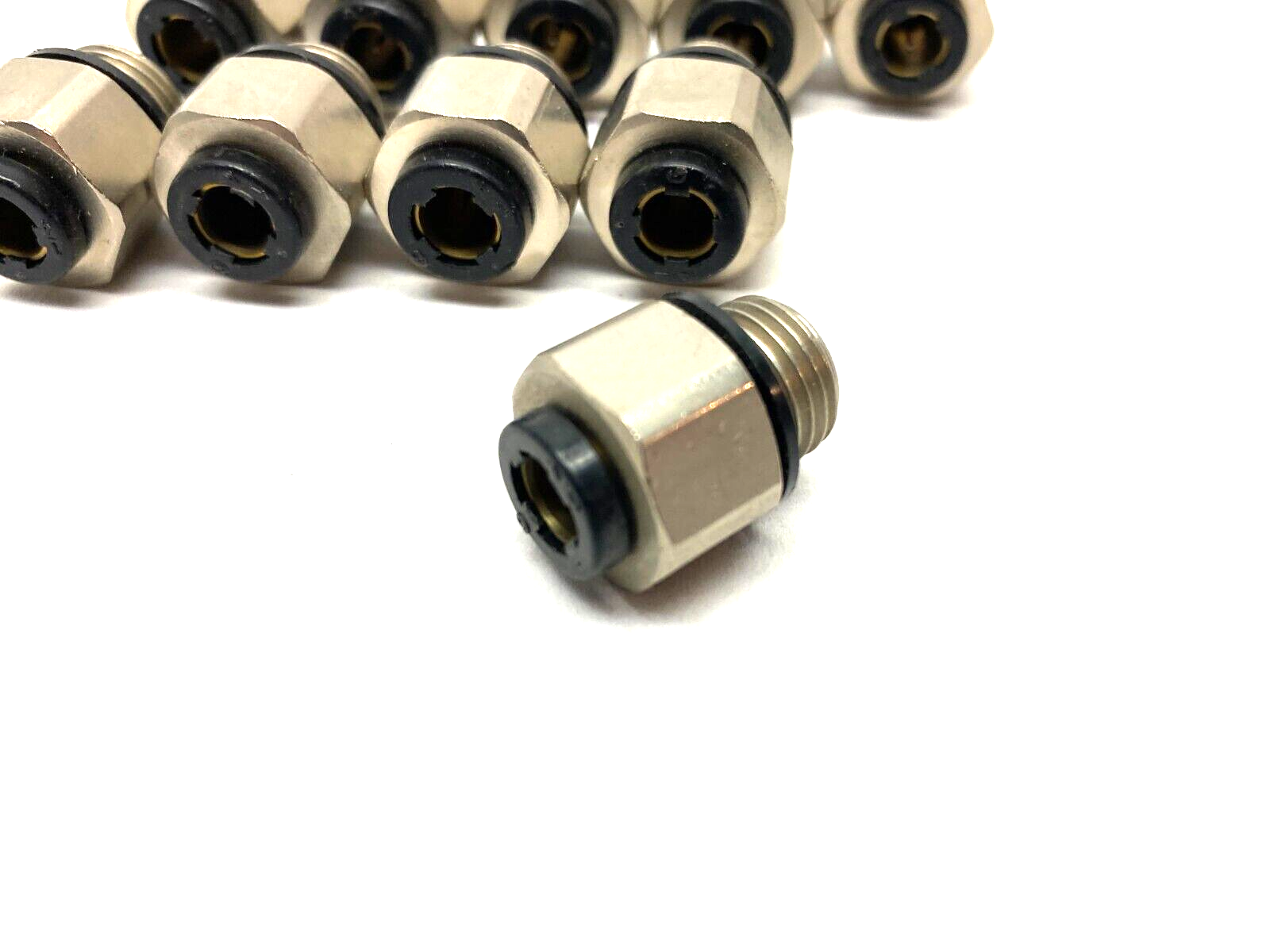 Stainless Steel Push-to-Connect Tube Fitting 6mm OD Tube to 1/4" MNPT LOT OF 10 - Maverick Industrial Sales