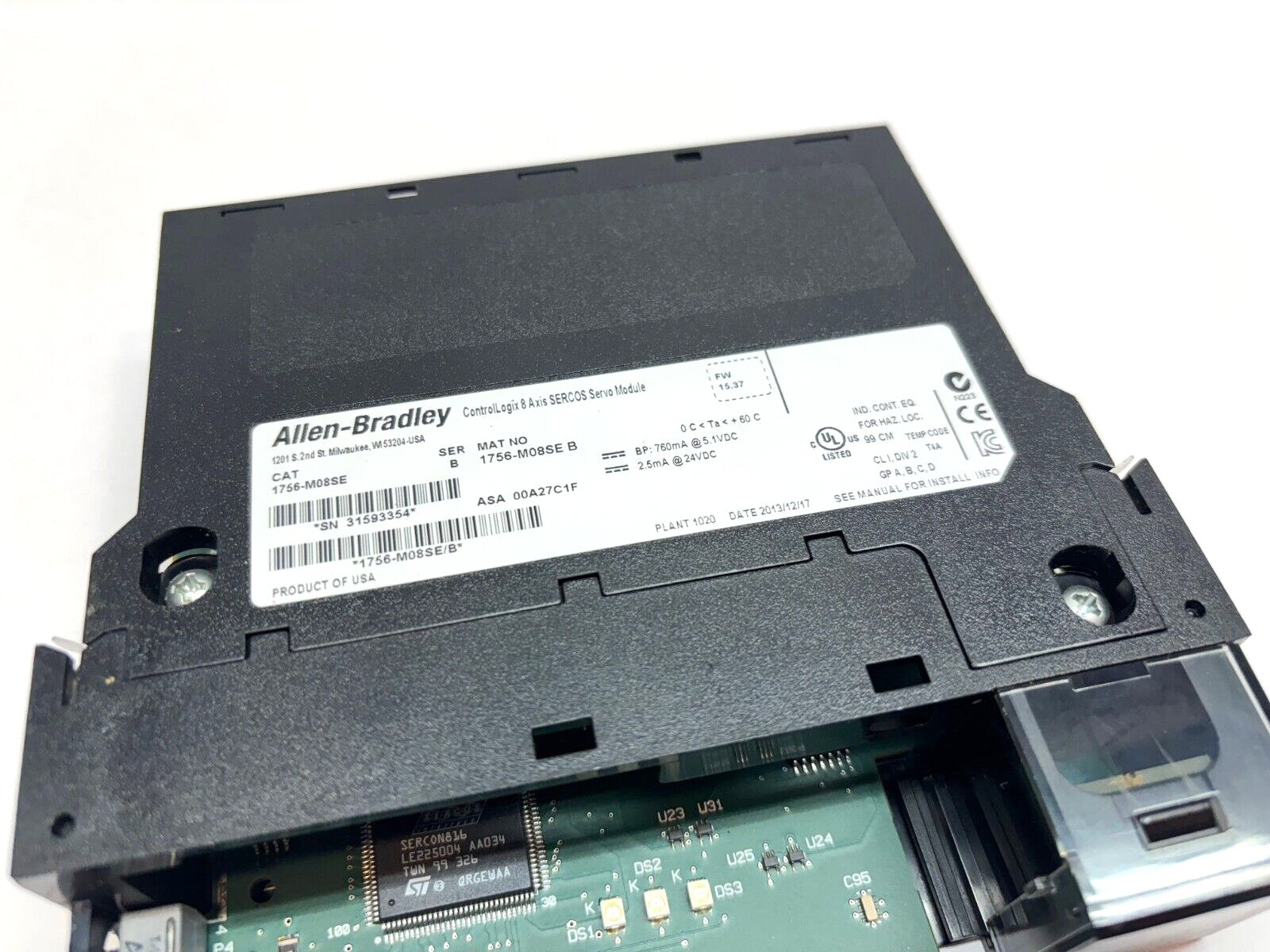 Allen Bradley 1756-M08SE Ser. B ControlLogix 8 Axis Sercos Servo Module - Maverick Industrial Sales