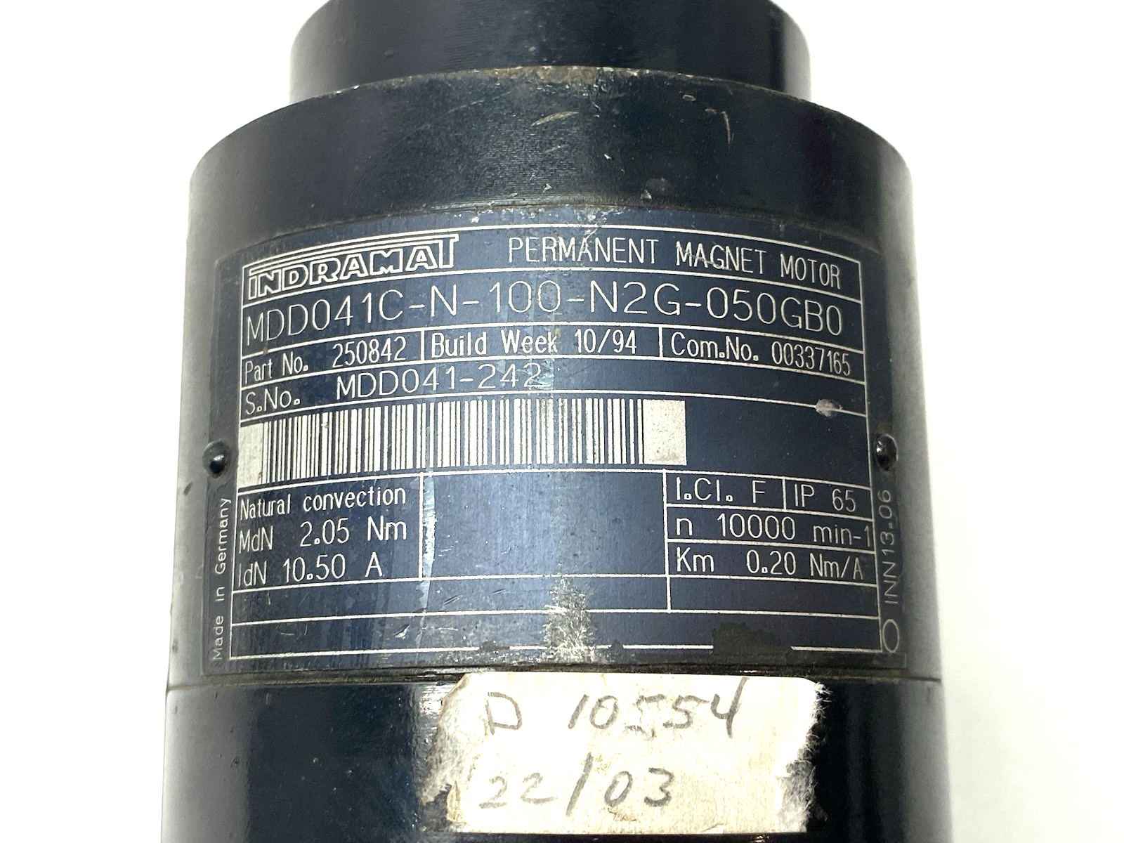 MDD041C-N-100-N2G-050GB0 | Rexroth Indramat Synchronous Motor, Perm. Magnet - Used - Maverick Industrial Sales