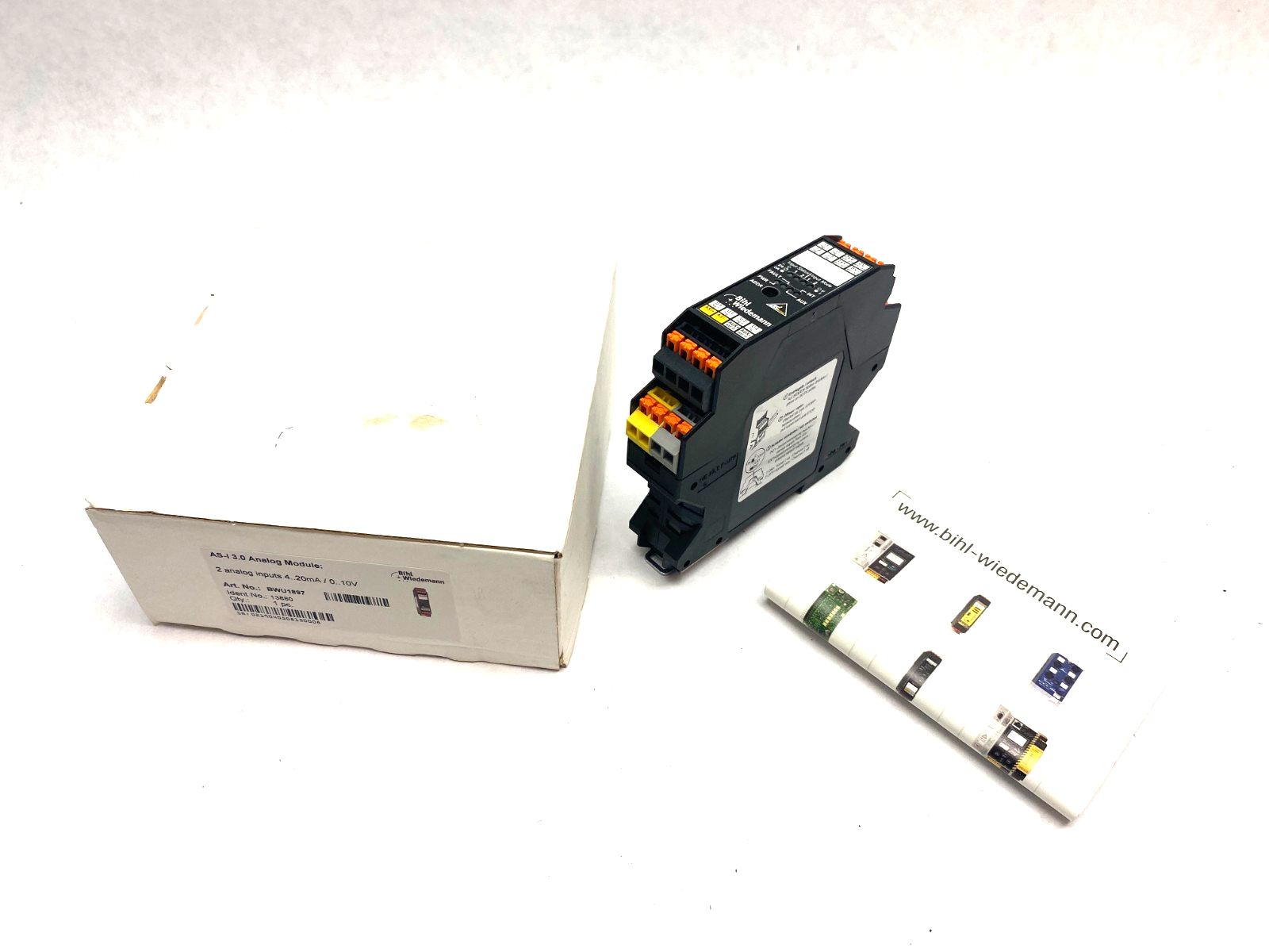 Bihl+Wiedemann BWU1897 AS-i Analog Module, 2 Analog Inputs 13880 - Maverick Industrial Sales