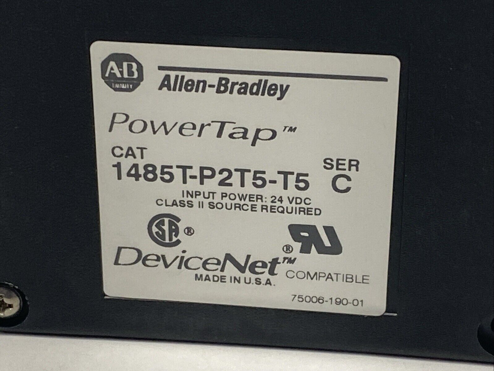 Allen Bradley 1485T-P2T5-T5 Ser C DeviceNet Power Device 24VDC - Maverick Industrial Sales