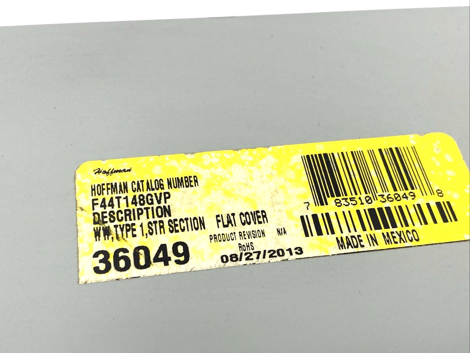 F44T148GVP | Hoffman Lay-In Wireway Straight Section, Type 1, 4" x 4" x 48" Gray - New Other - Maverick Industrial Sales