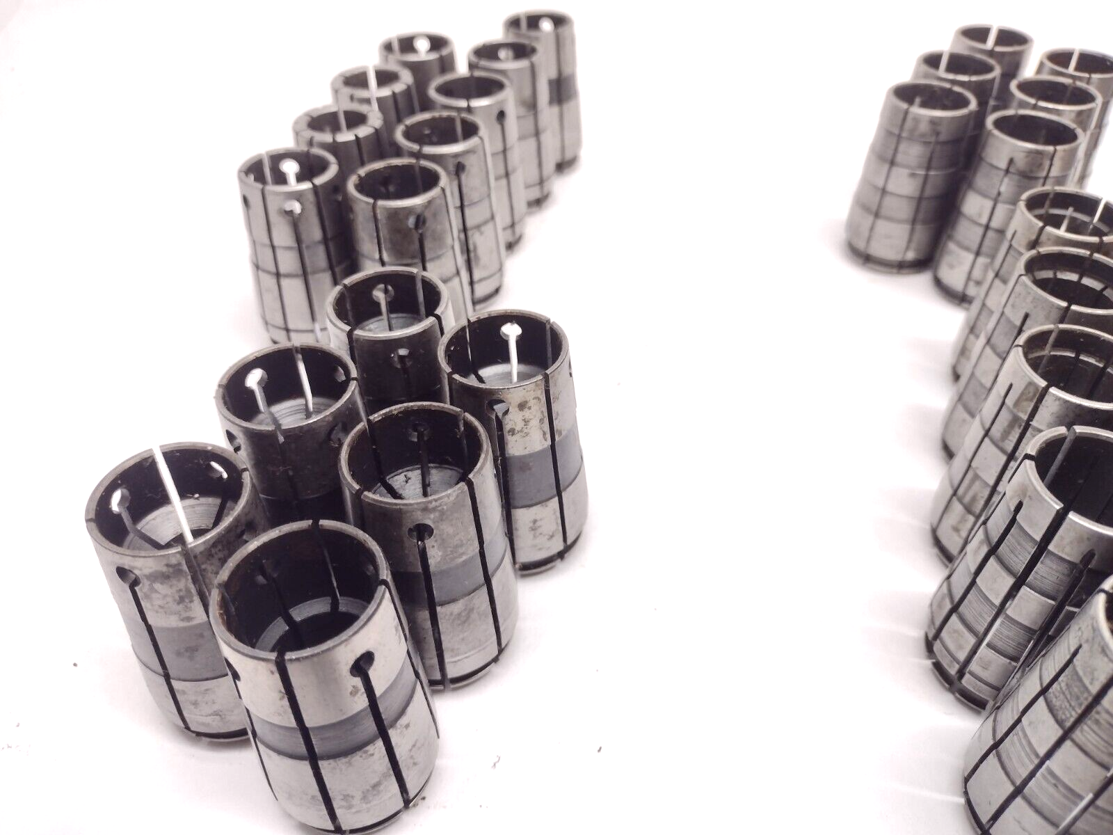 69 Pieces | Assorted CNC Spring Collets LOT OF 69 - Used - Maverick Industrial Sales