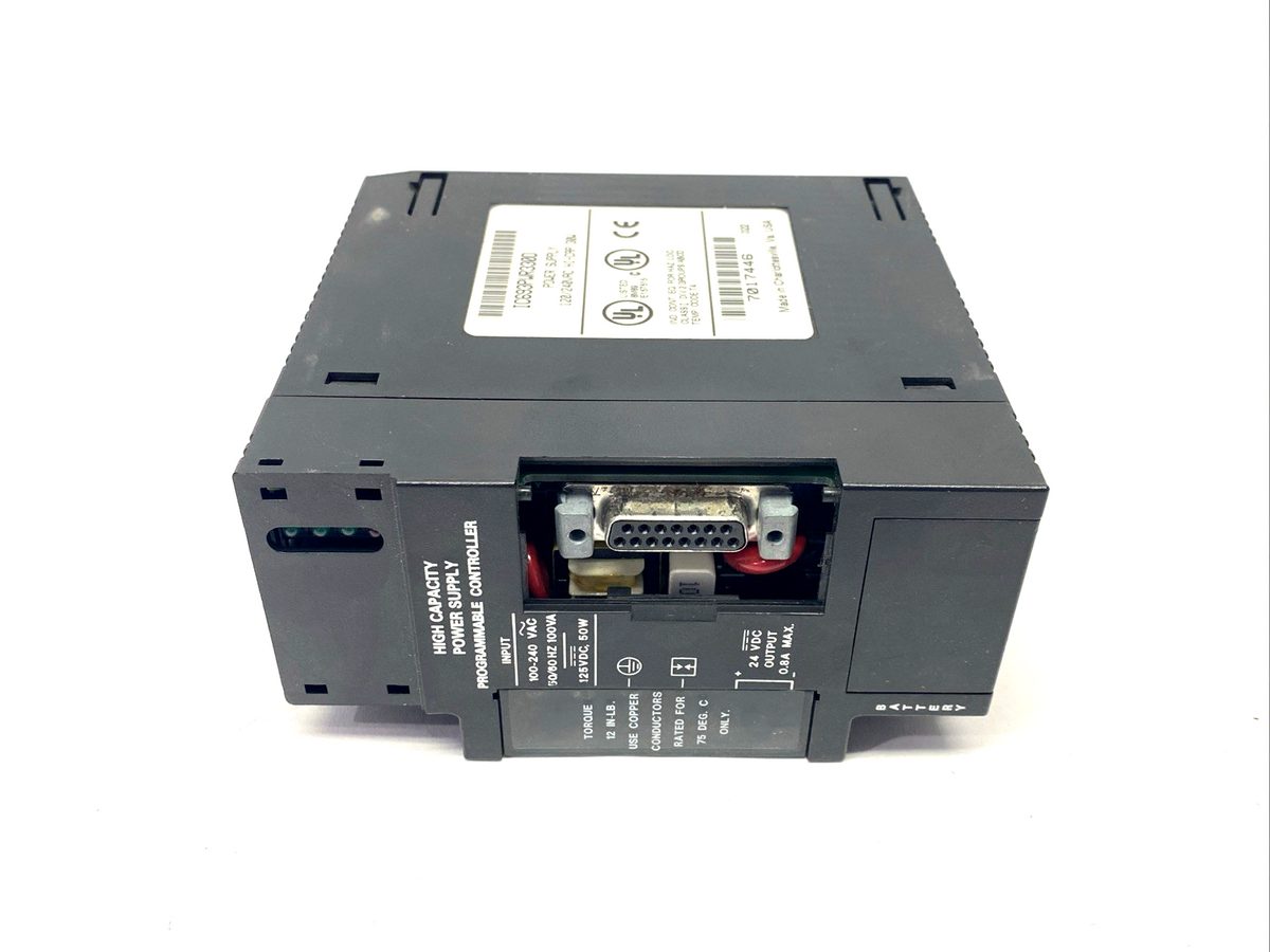 GE Fanuc IC693PWR330D High Cap. PLC Power Supply 100-240VAC/125VDC 24VDC 0.8A - Maverick Industrial Sales