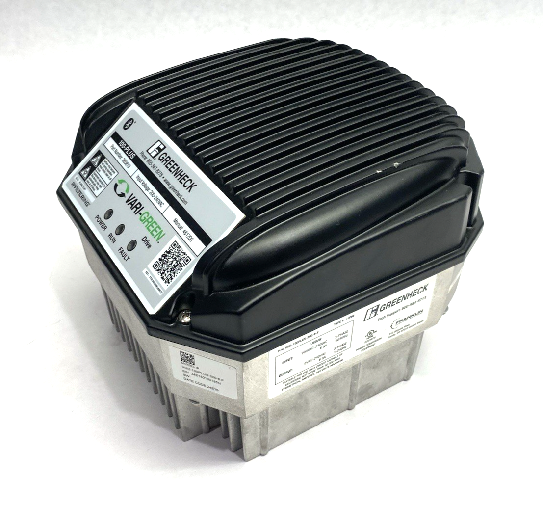 VGD-100PLUS-200-8-F | Greenheck Vari-Green Drive, Franklin, VFD 100Plus 385819 - Used - Maverick Industrial Sales