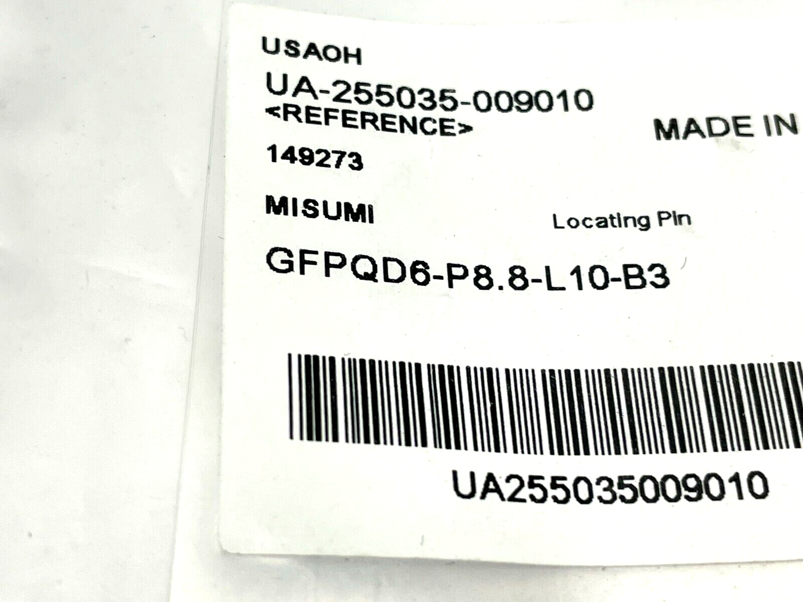 MiSUMi GFPQD6-P8.8-L10-B3 Large Head Locating Pin LOT OF 4 - Maverick Industrial Sales