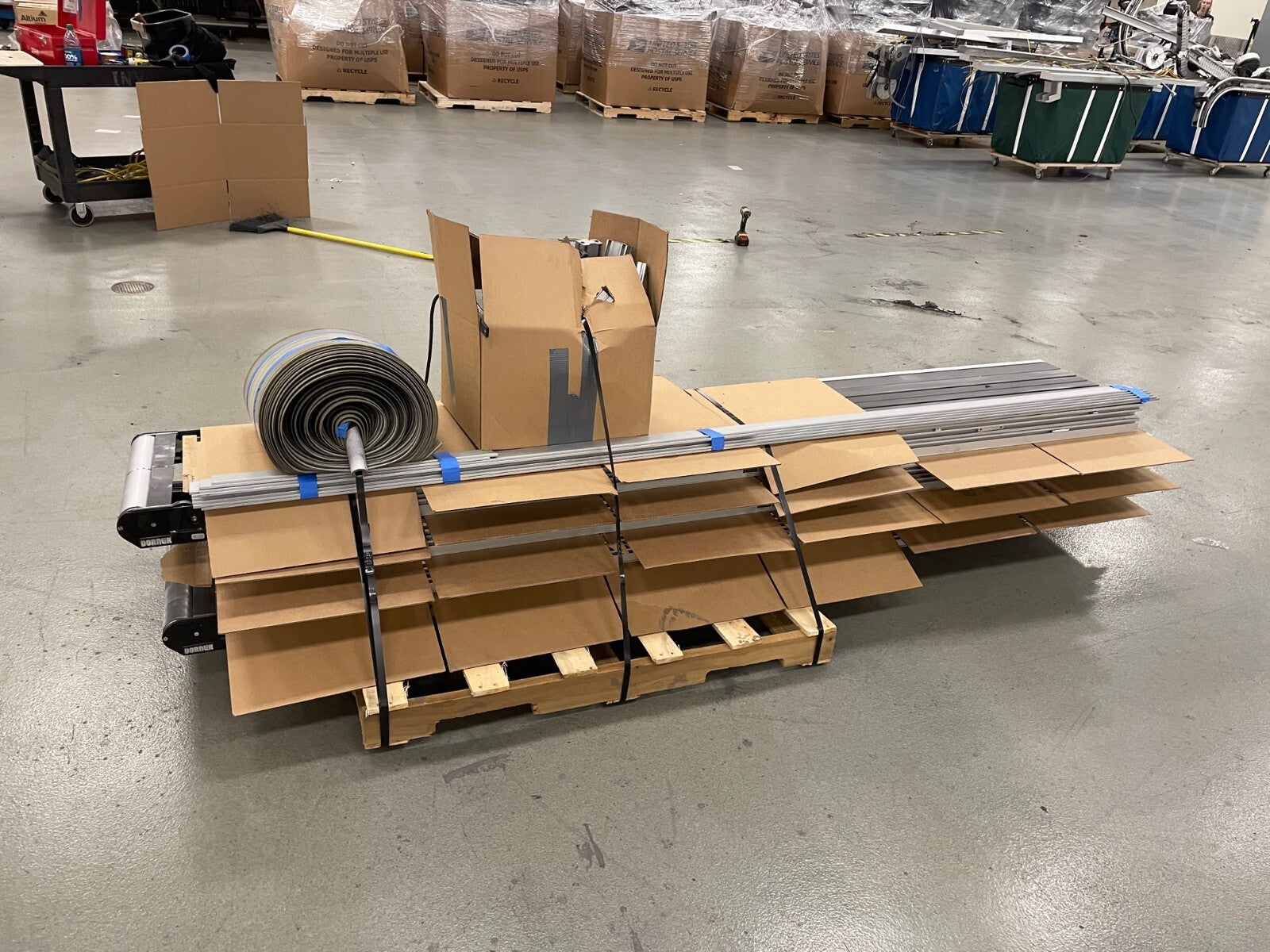 Dorner 32EDM18-3800600D040402, 38'L x 18"W Flat Belt Conveyor, 3200 Series - Maverick Industrial Sales